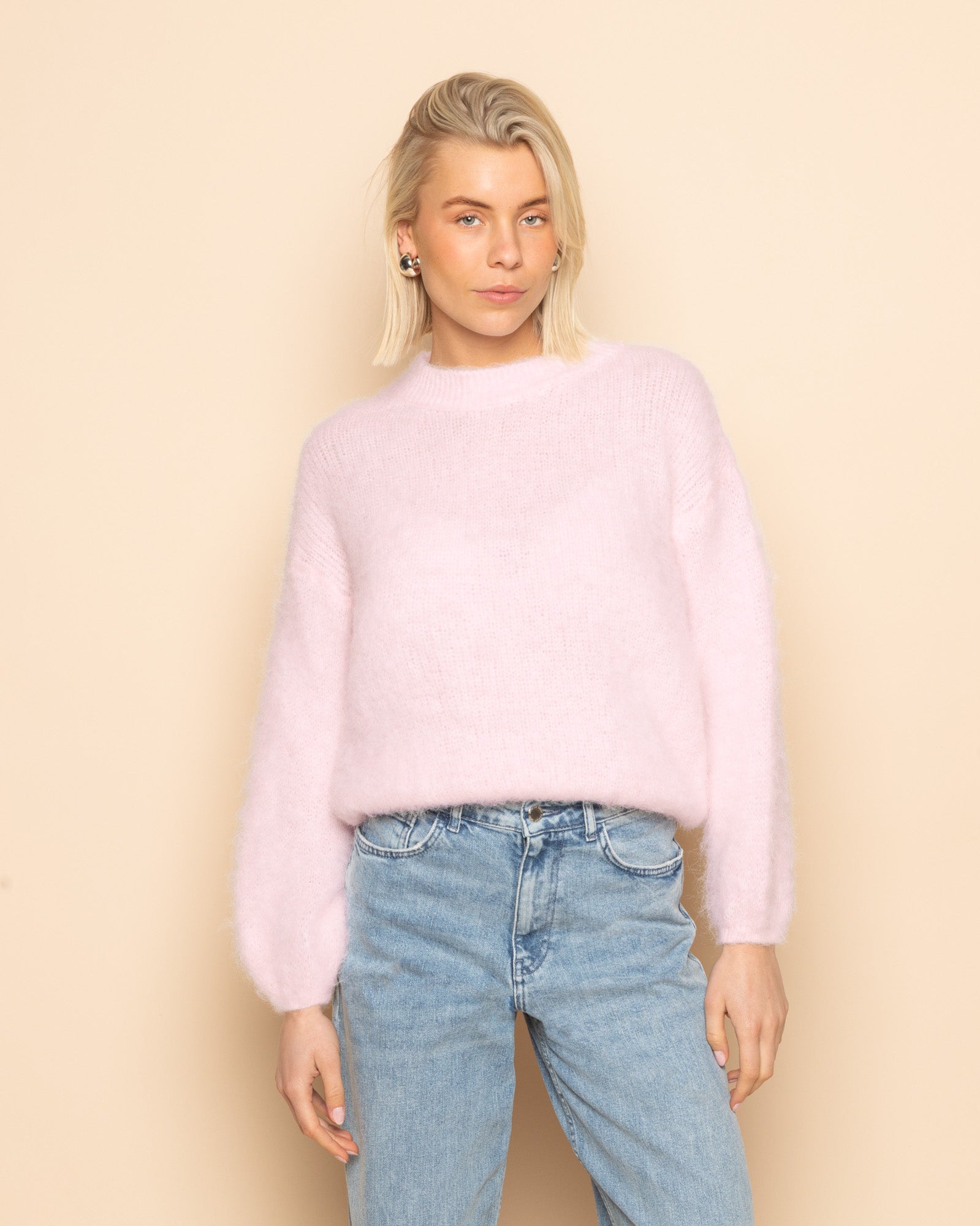 BRUSHED MOHAIR KNIT LICHTROZE