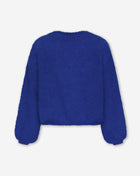 BRUSHED MOHAIR KNIT ROYAL BLAUW