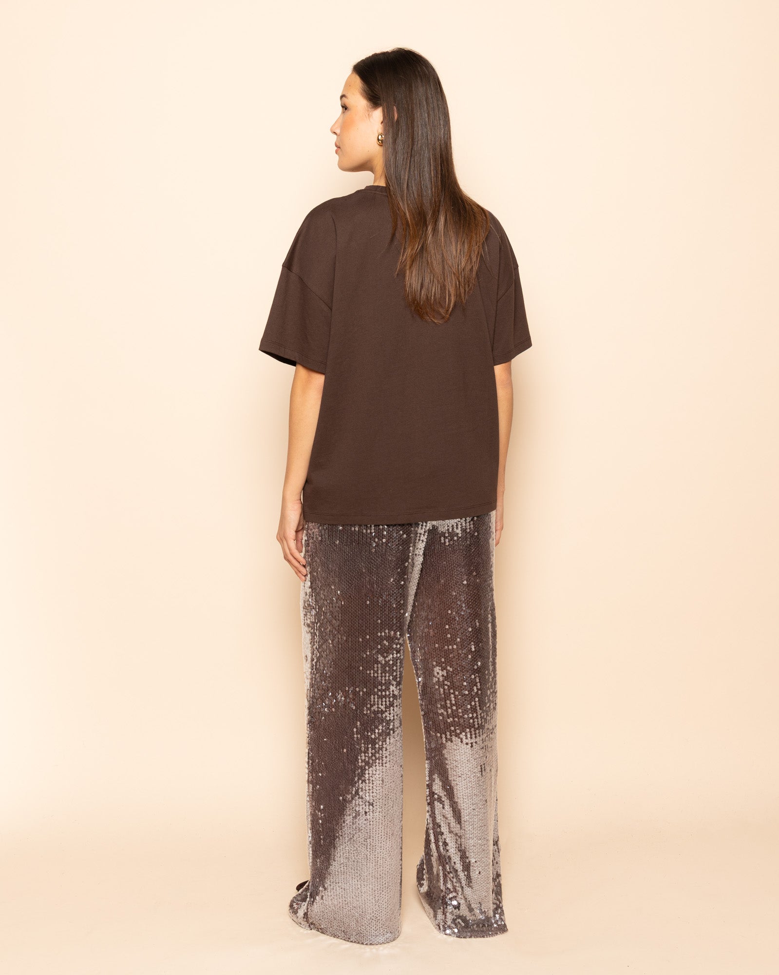 TRANSPARENT SEQUINS PANTS BRUIN