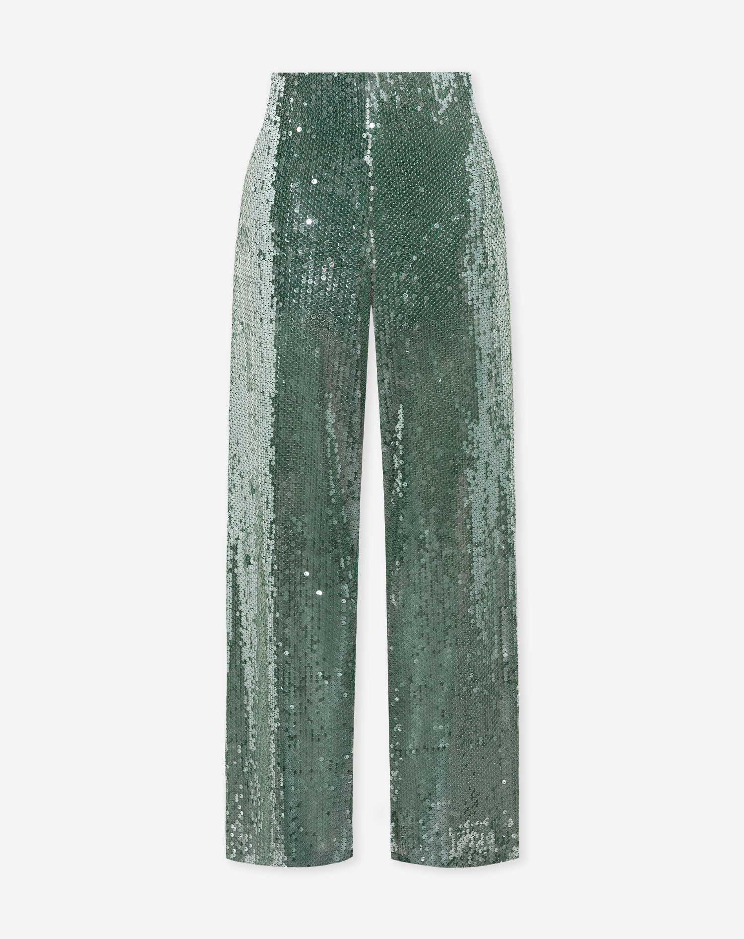 TRANSPARENT SEQUINS PANTS GROEN