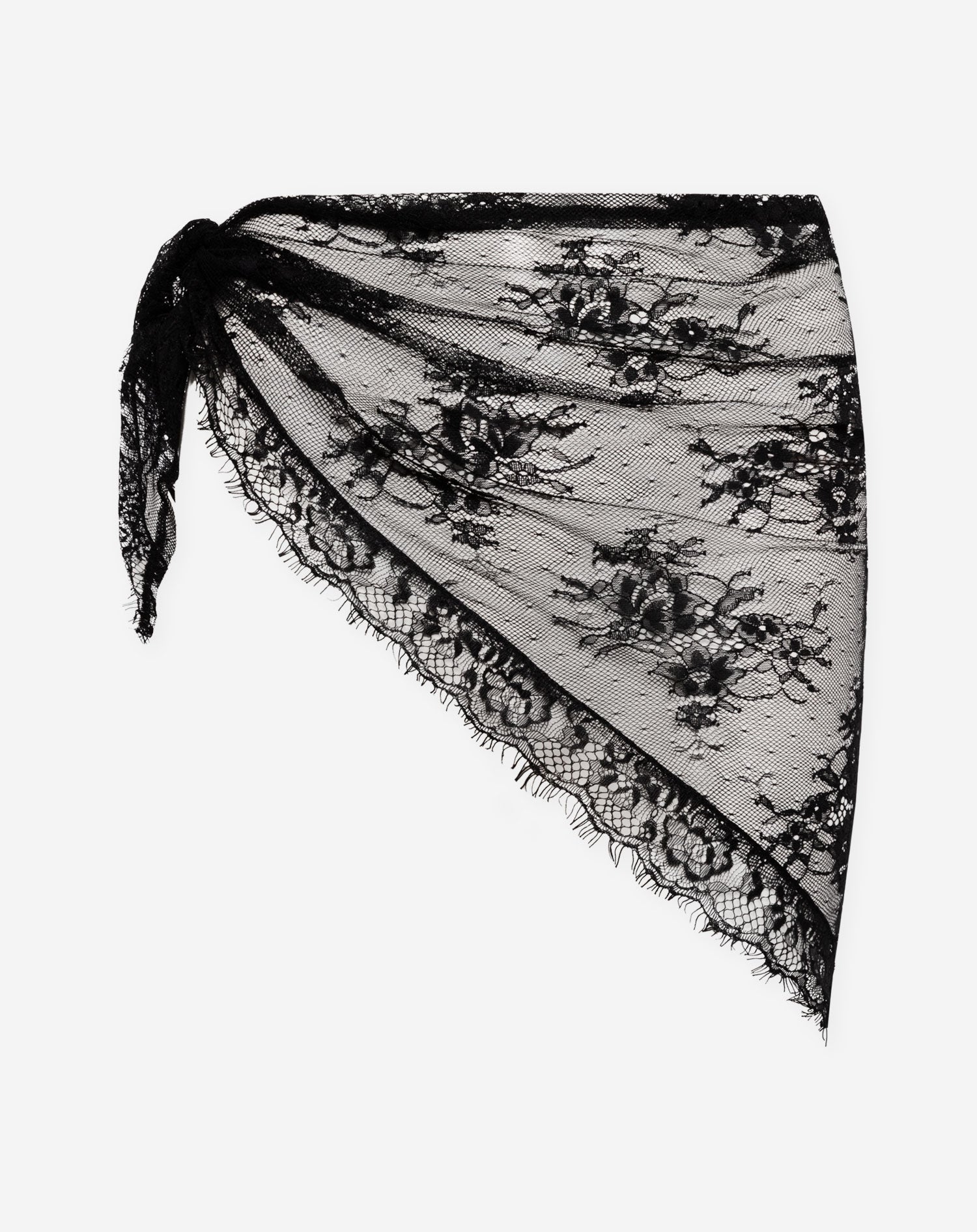 LACE SCARF BLACK