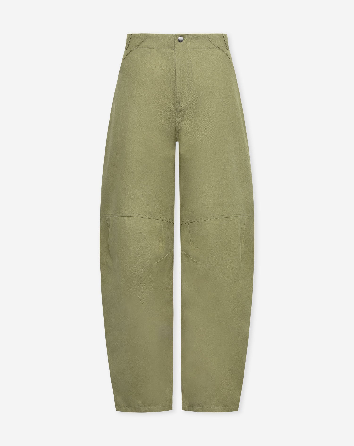 BARREL LEG PANTS OLIJFGROEN