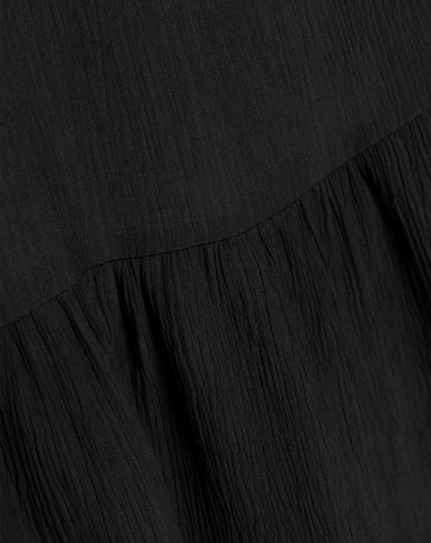 SUZAN RUFFLE DRESS ZWART