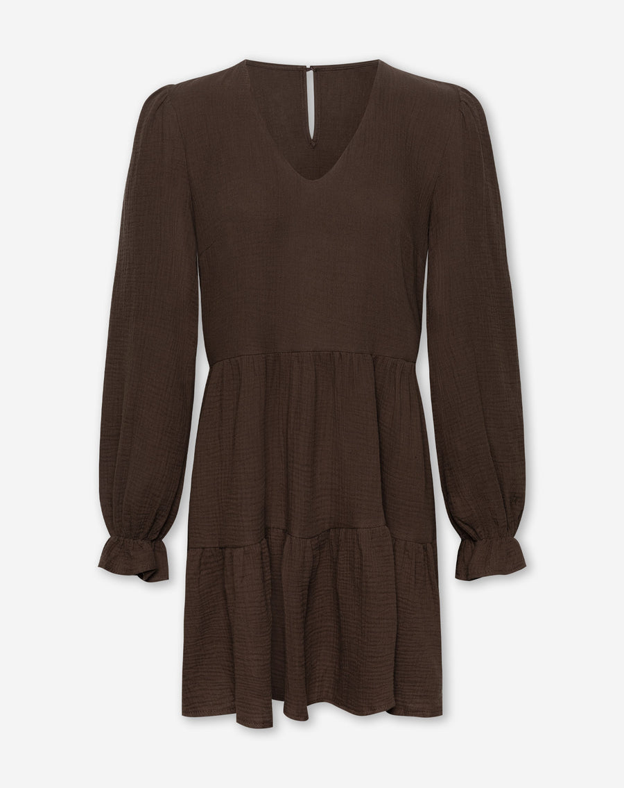 SAMMY MOUSSELINE PANEL DRESS BRUIN