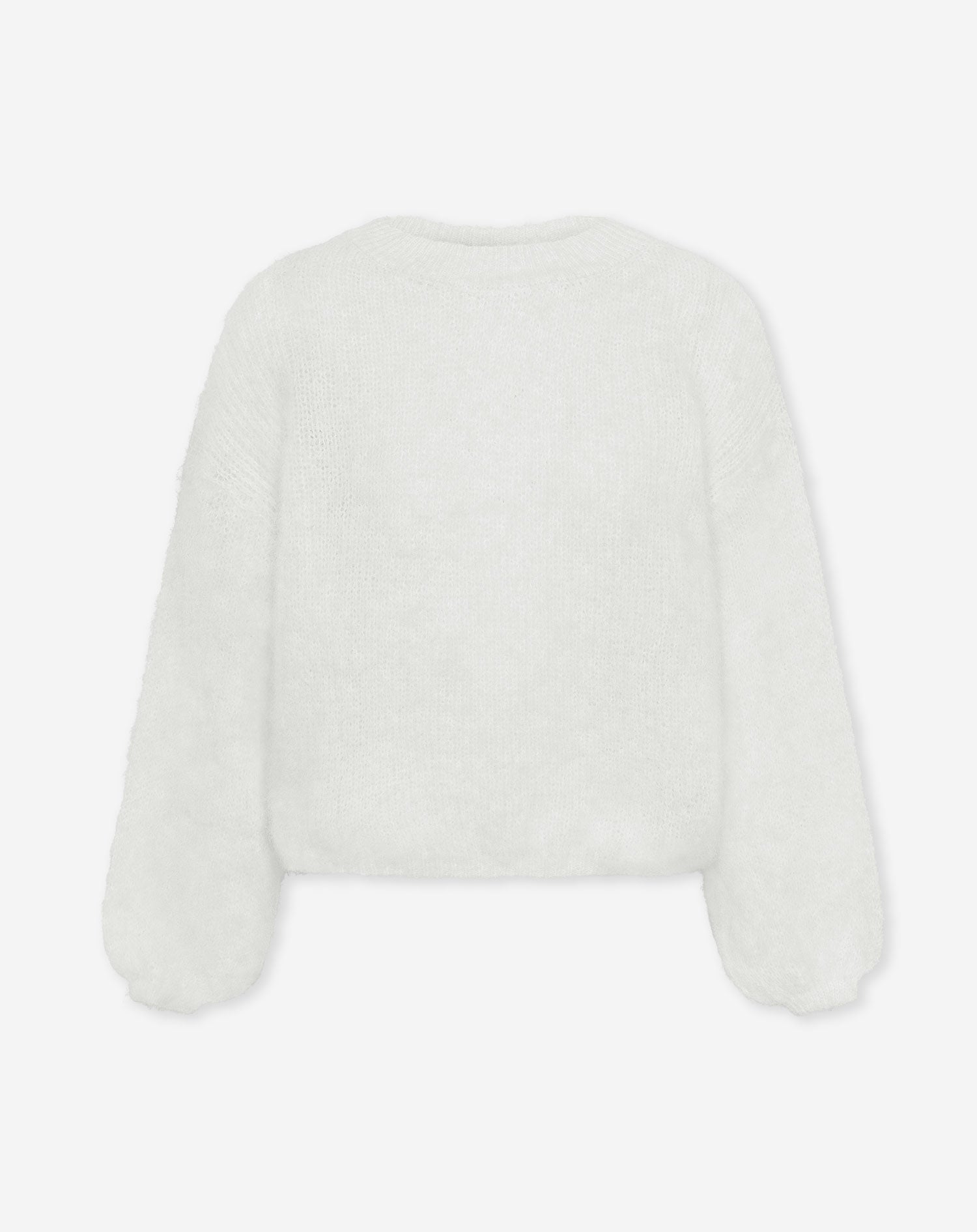 BRUSHED MOHAIR KNIT CRÈME