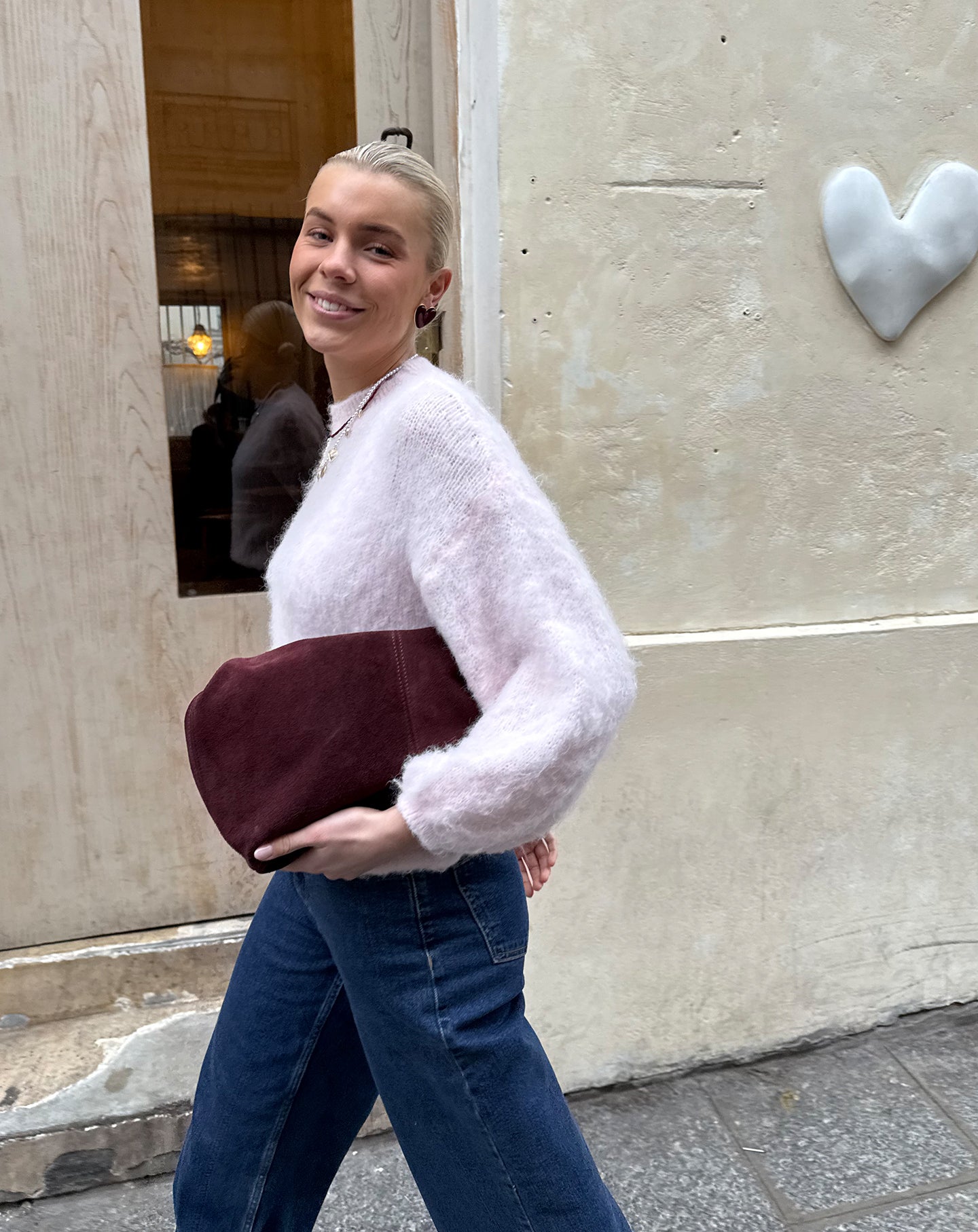 BRUSHED MOHAIR KNIT LICHTROZE