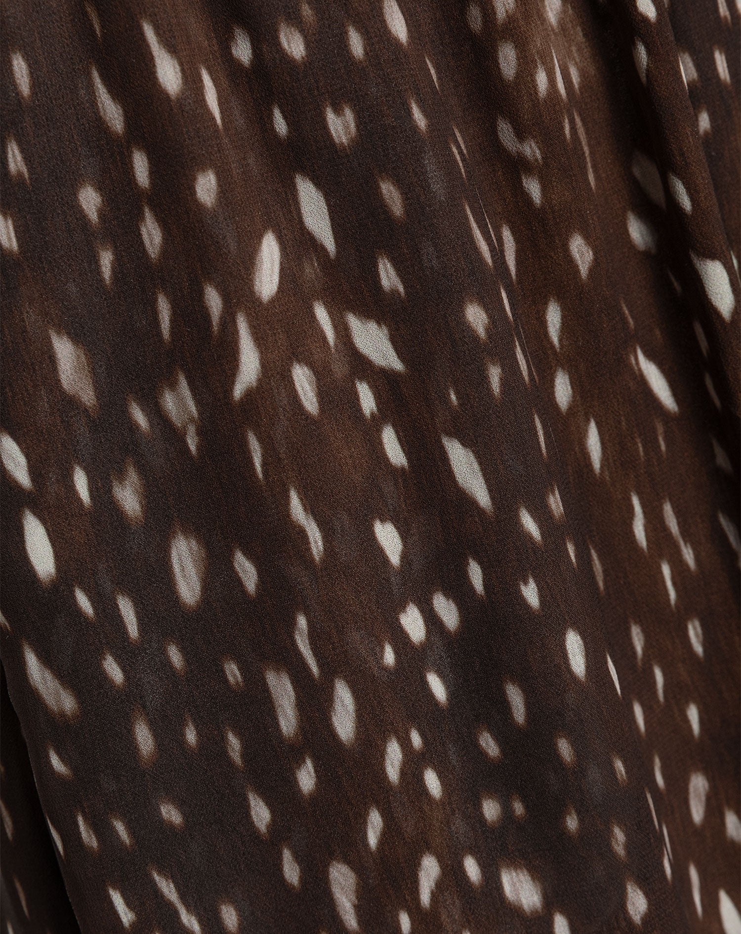 DEER PRINT CHIFFON BALLOON PANTS DONKERBRUIN