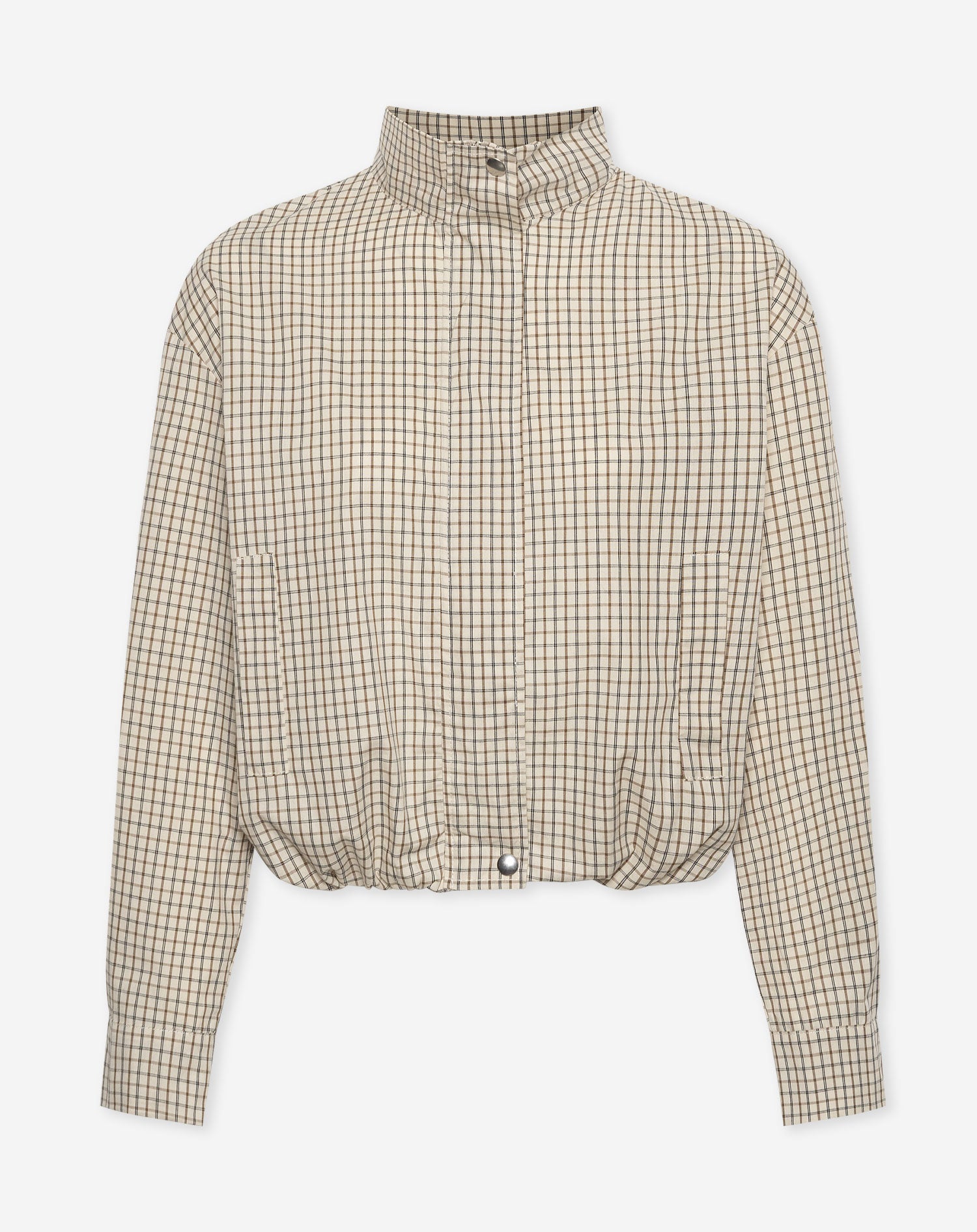 LIVIA CHECK TRACK JACKET BEIGE
