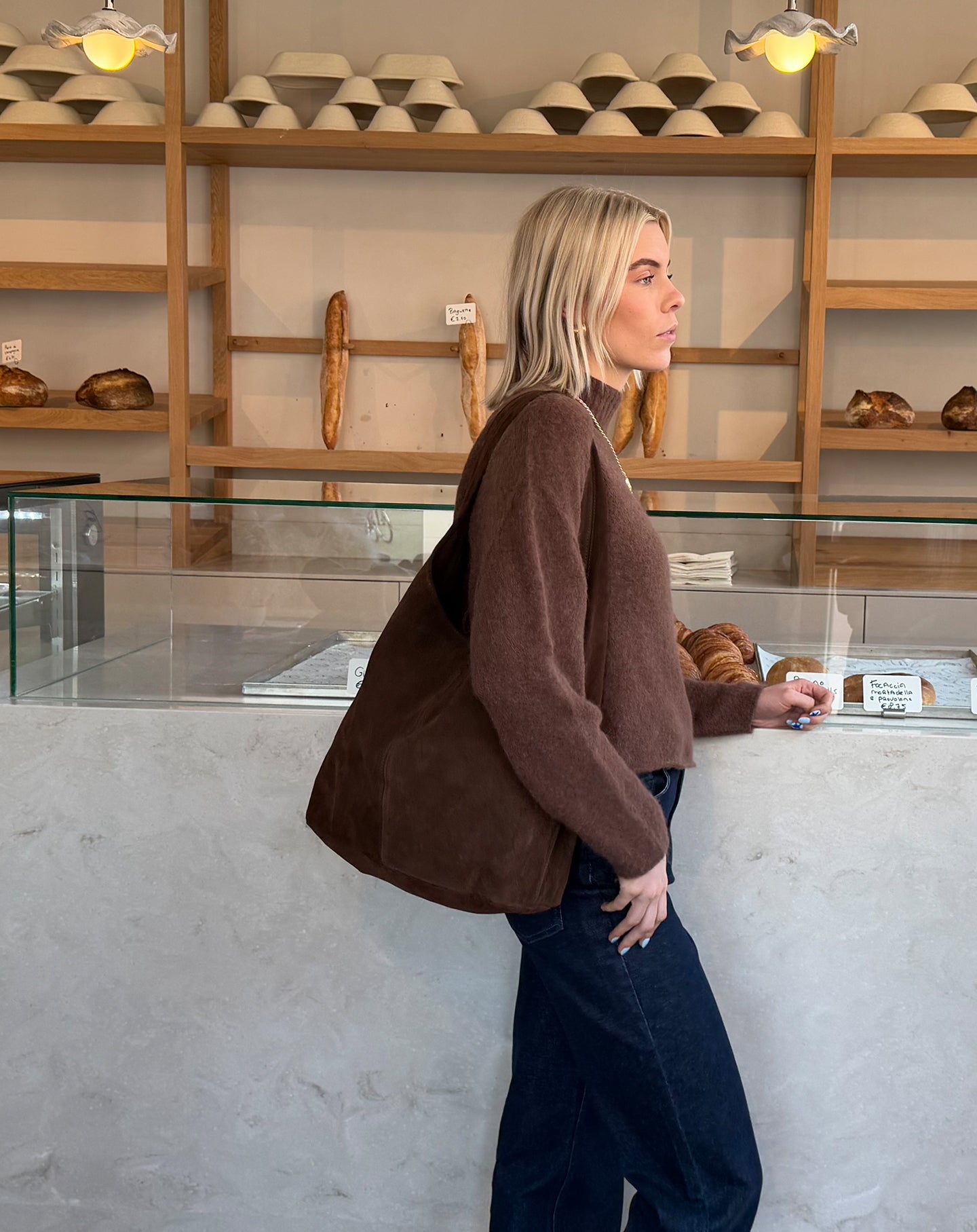 KAYLA SUEDE SHOPPER BROWN