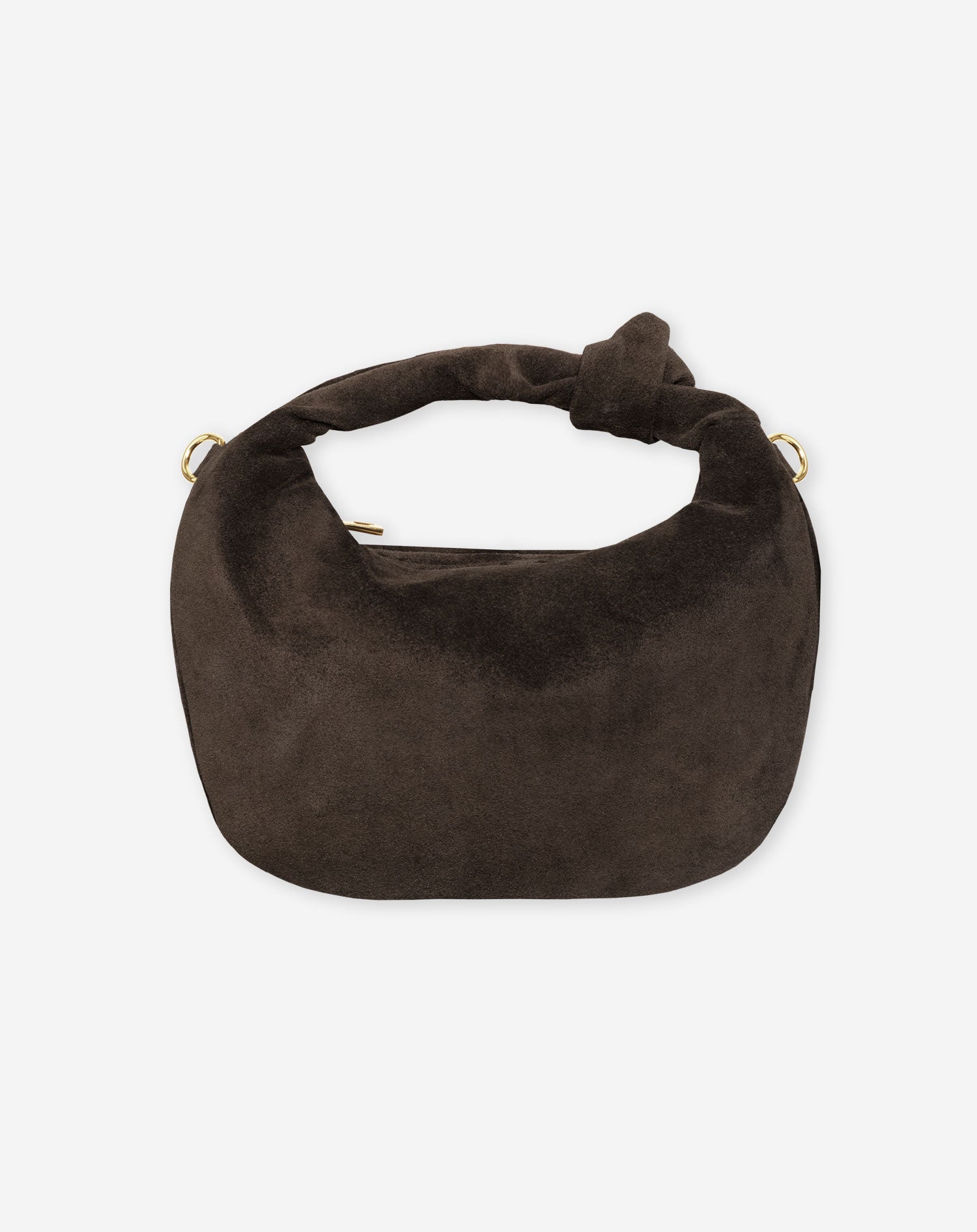 MIMMI KNOTTED SUEDE BAG BROWN