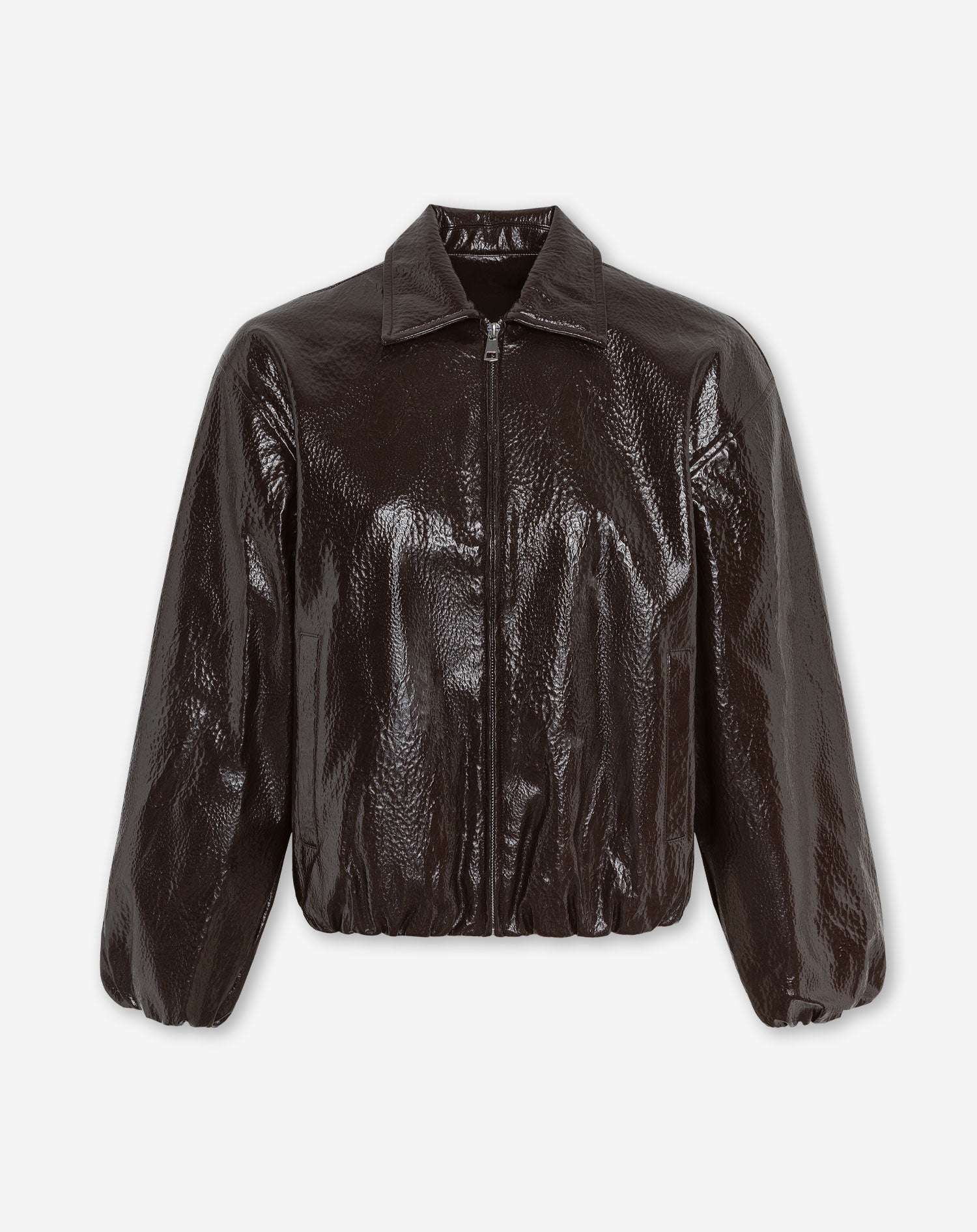 LIZ PU BALLOON JACKET BRUIN