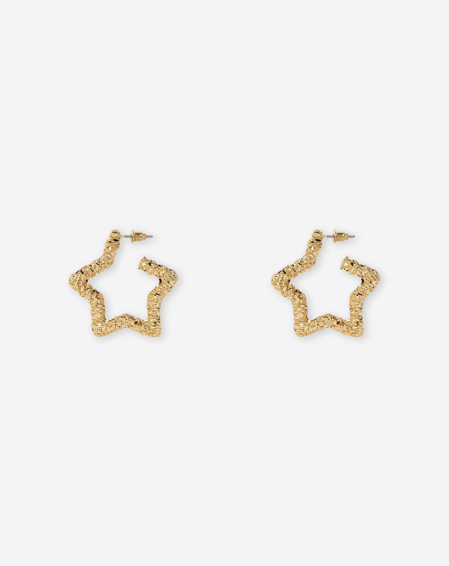 STRUCTURE STAR EARRINGS GOLD