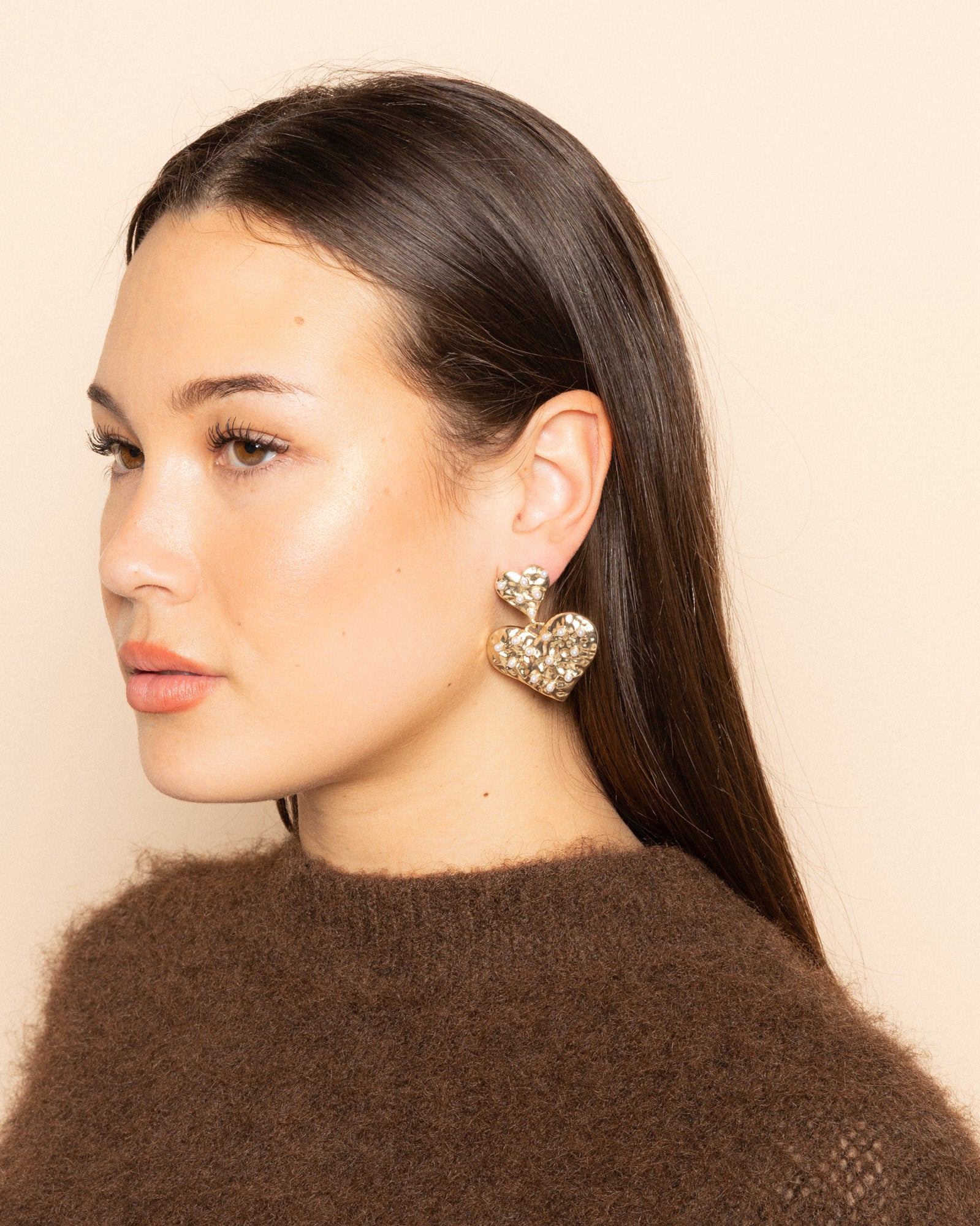 HEART PEARL EARRINGS