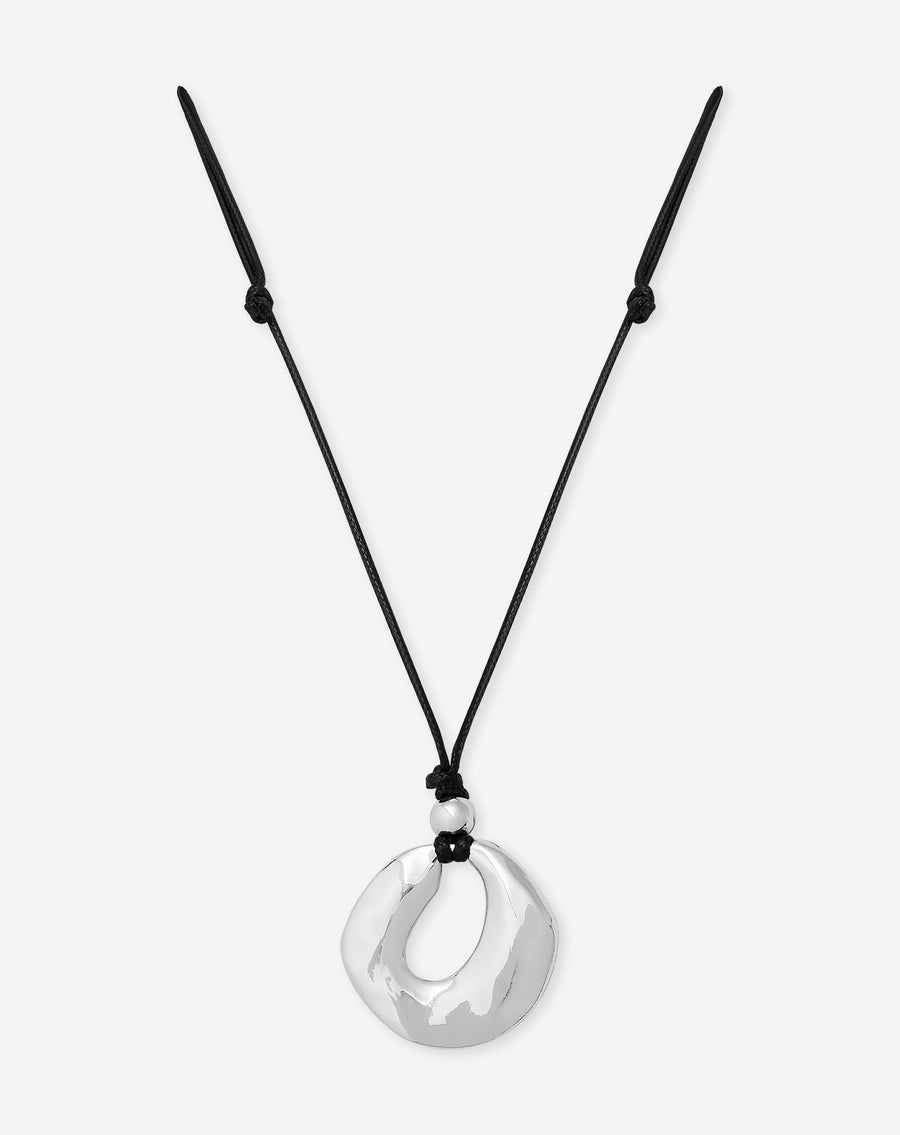 PENDANT CORD NECKLACE SILVER