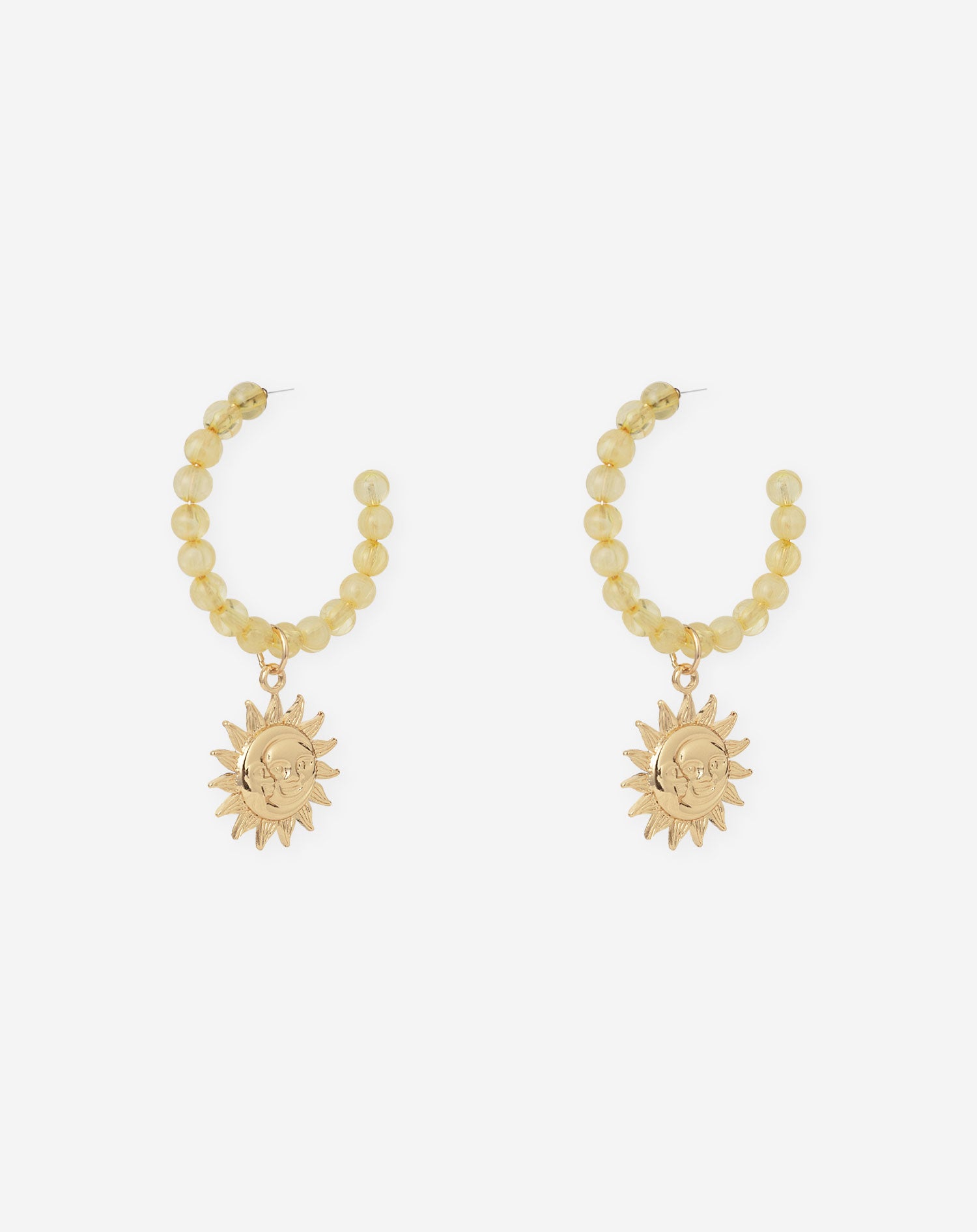 SUN BEADS HOOP EARRINGS BOTERGEEL