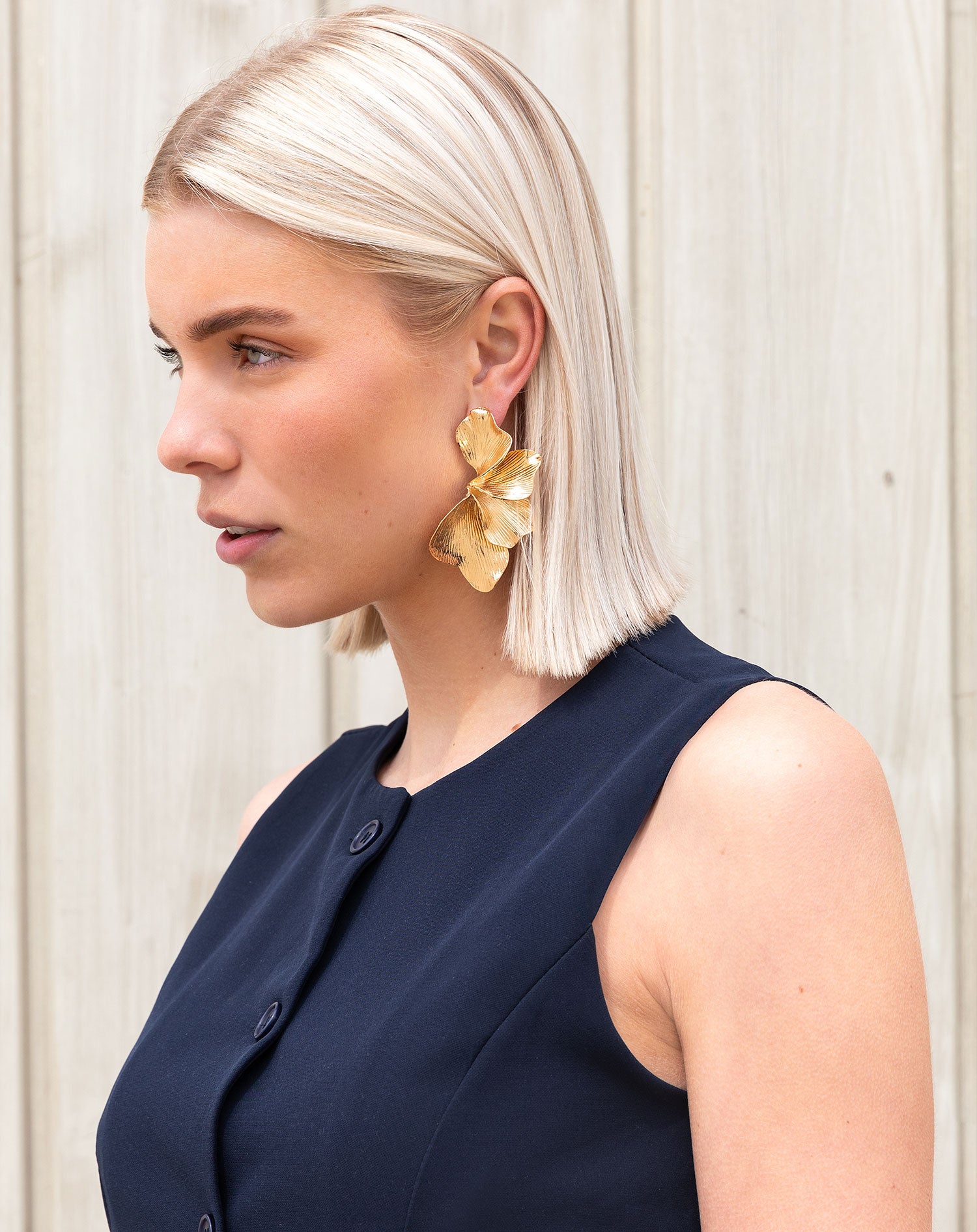 FLOWER WAVE EARRINGS