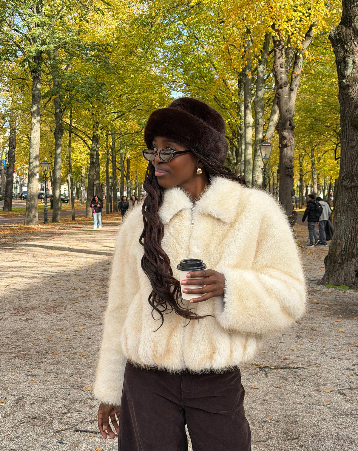 FAUX FUR HAT BRUIN
