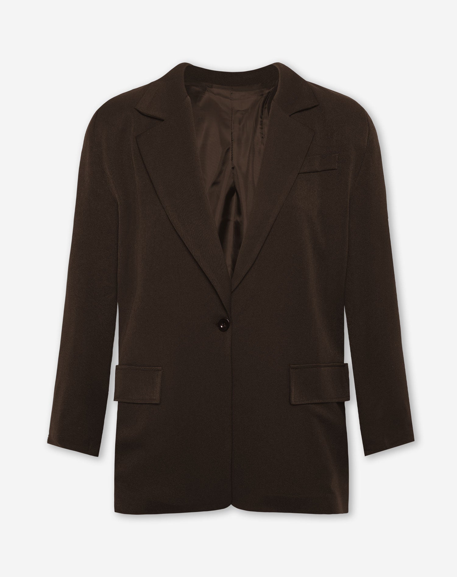 IRIS OVERSIZED BLAZER DARK BROWN