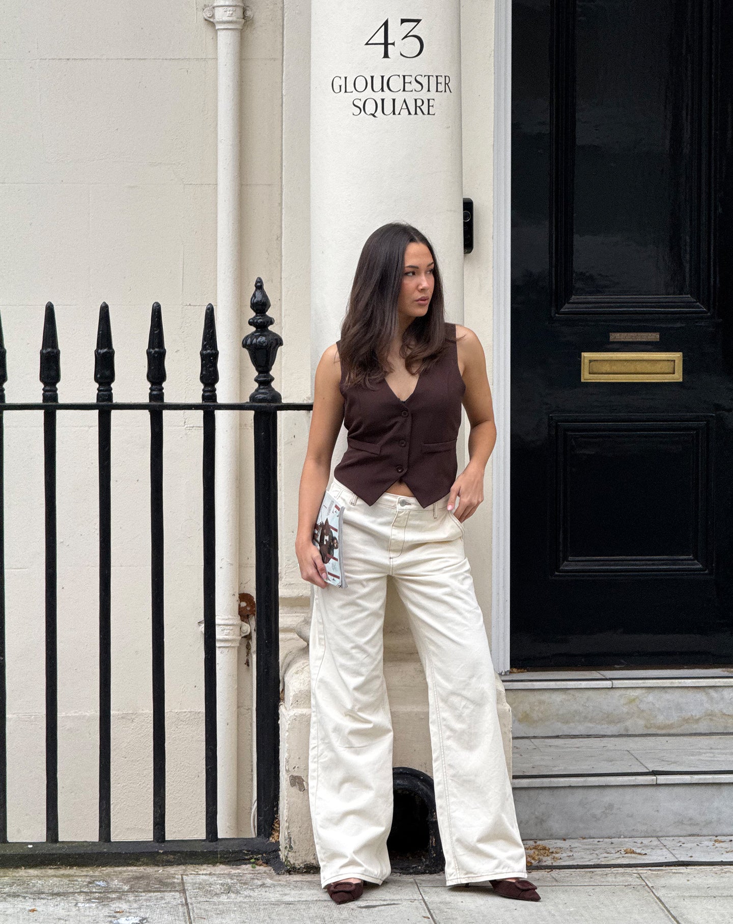 LIZZY GILET DONKERBRUIN