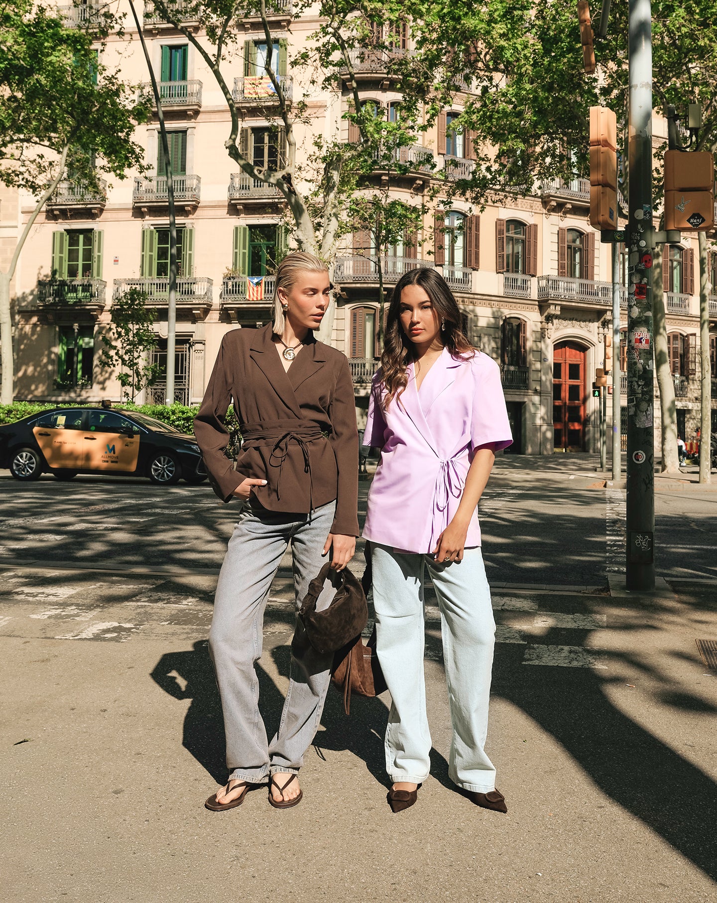 ZOEY WRAP UP SHORT SLEEVE BLAZER LILA