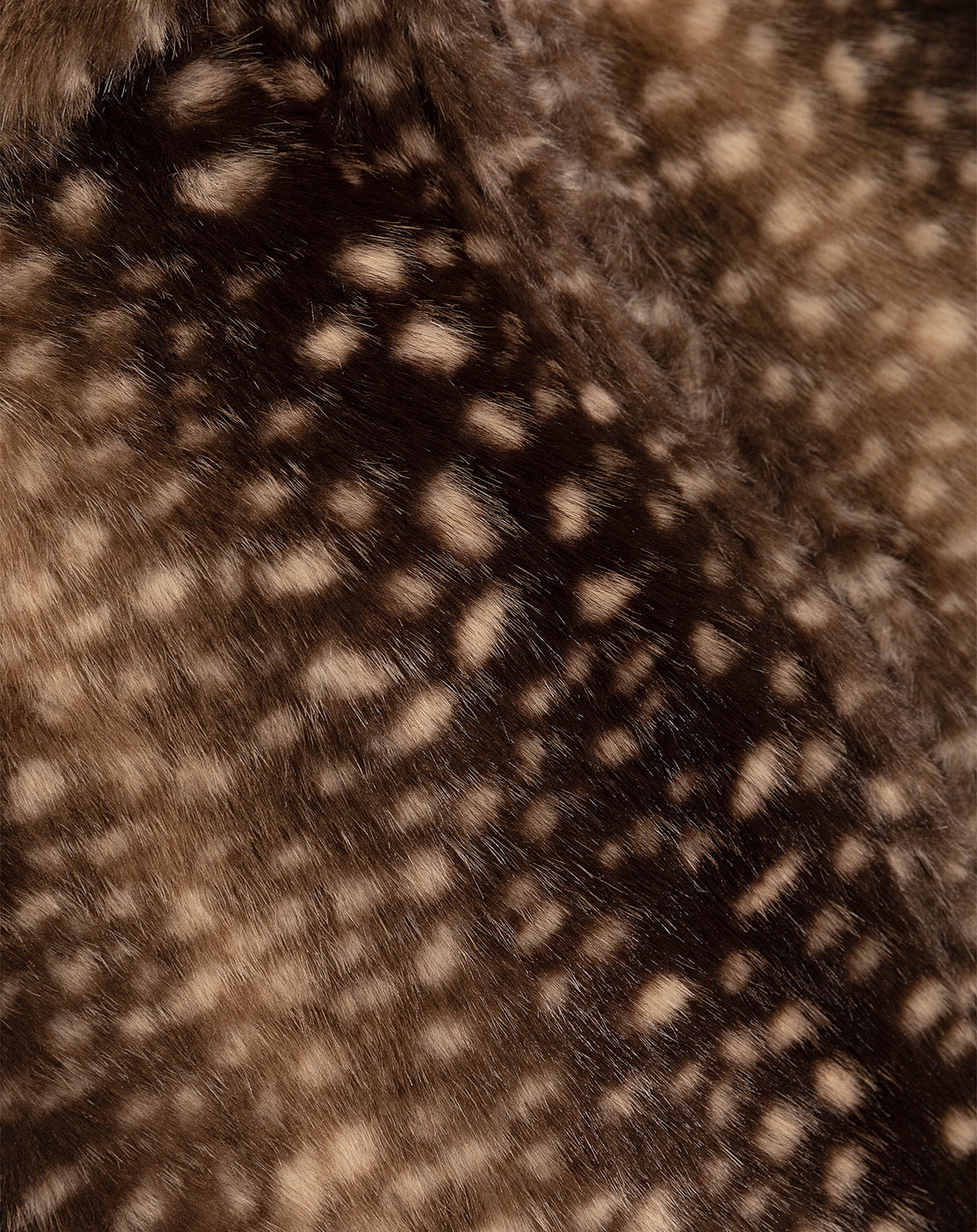 NELLY FUR JACKET DEER PRINT BROWN
