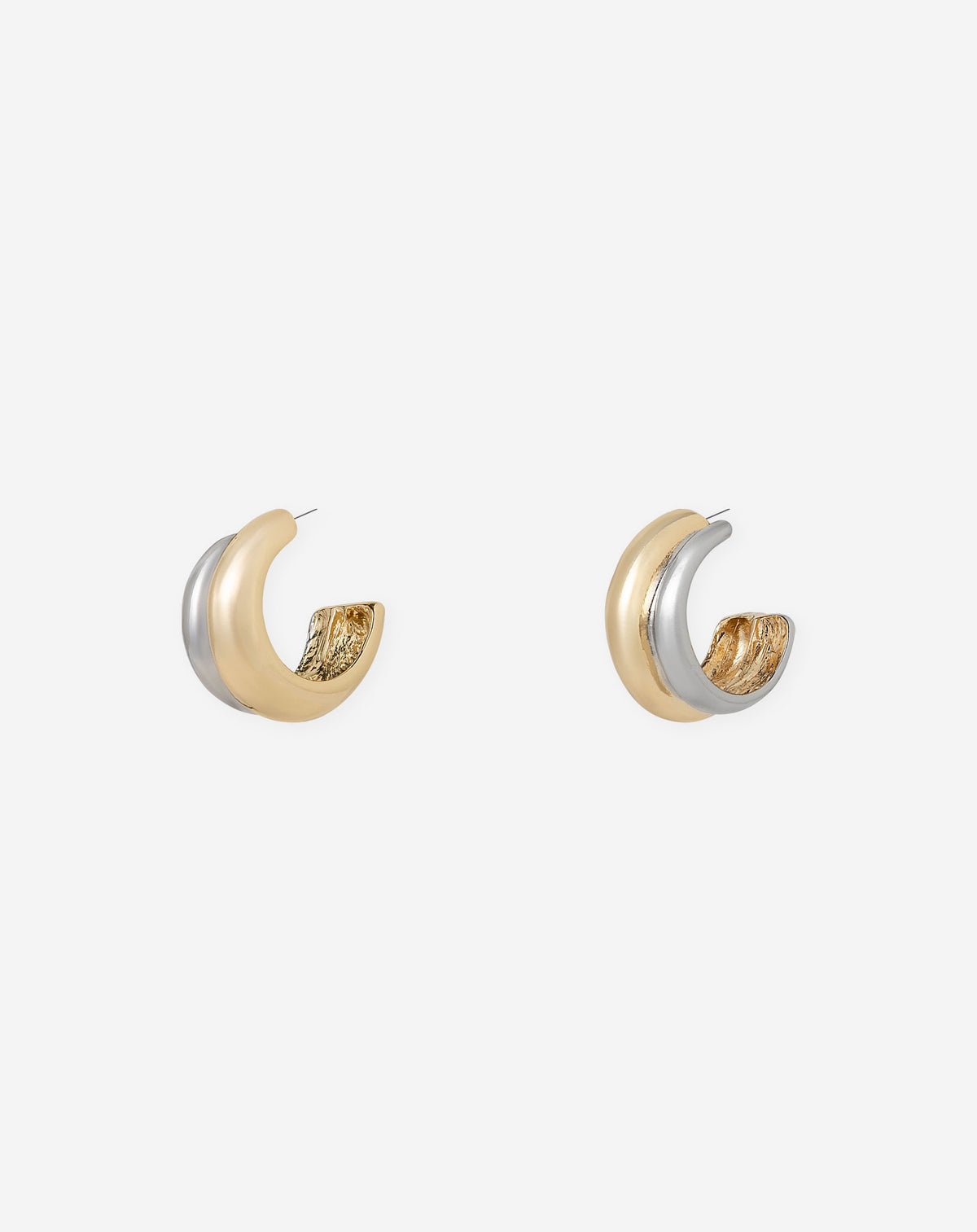 CONTRAST HOOP EARRINGS
