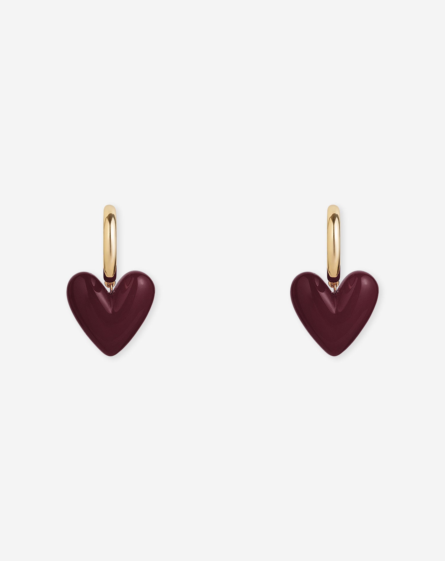HEART COLORED HOOP EARRINGS