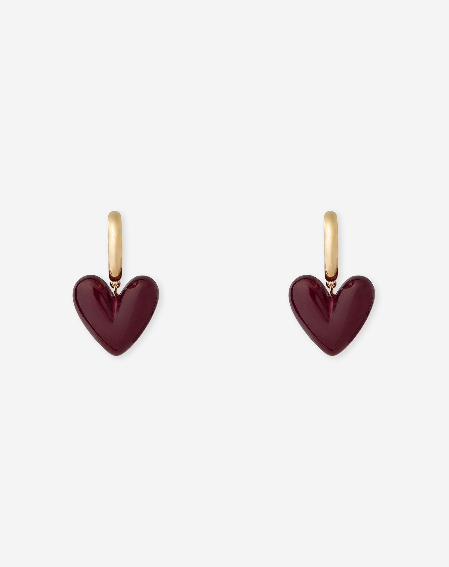 HEART COLORED HOOP EARRINGS