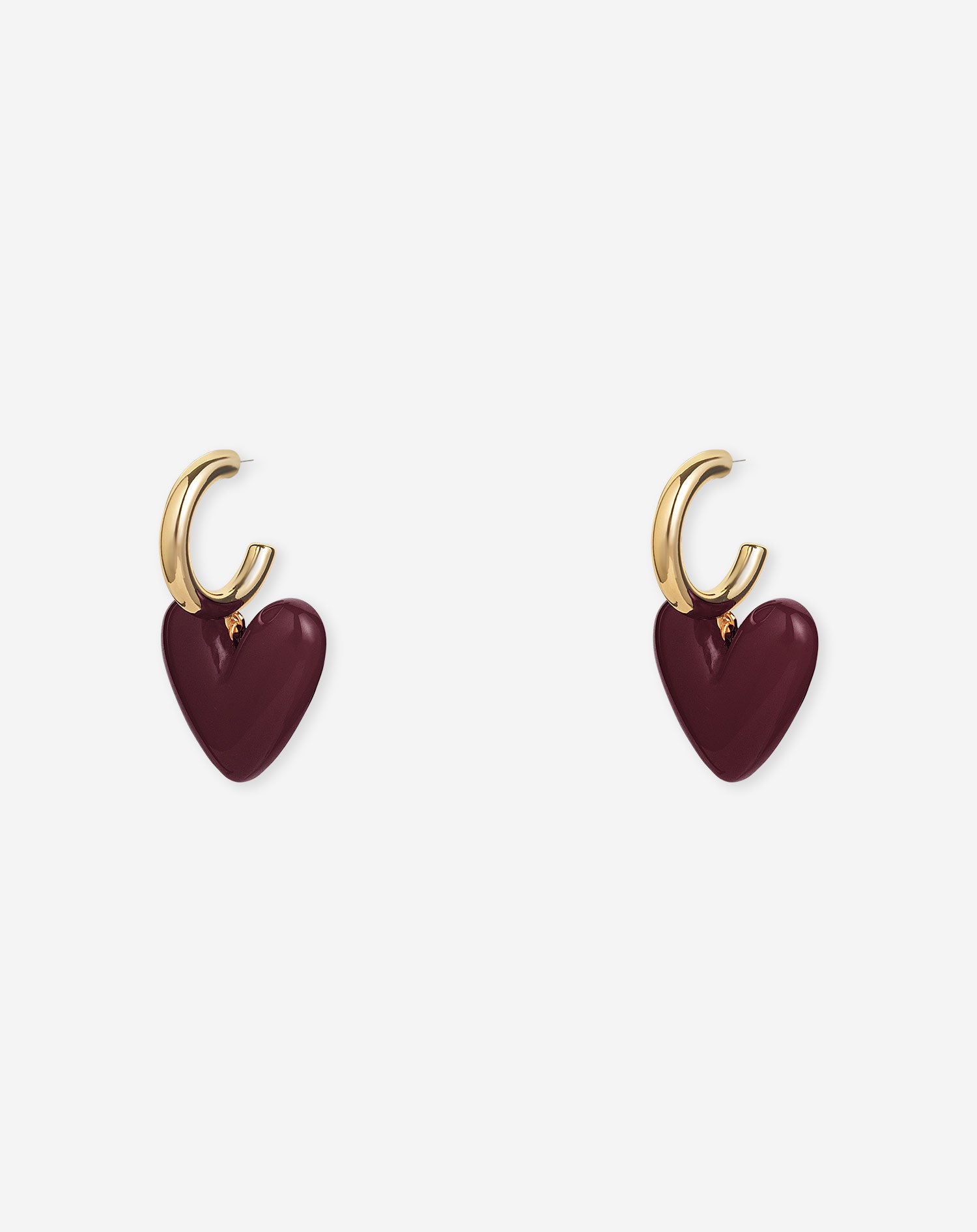 HEART COLORED HOOP EARRINGS