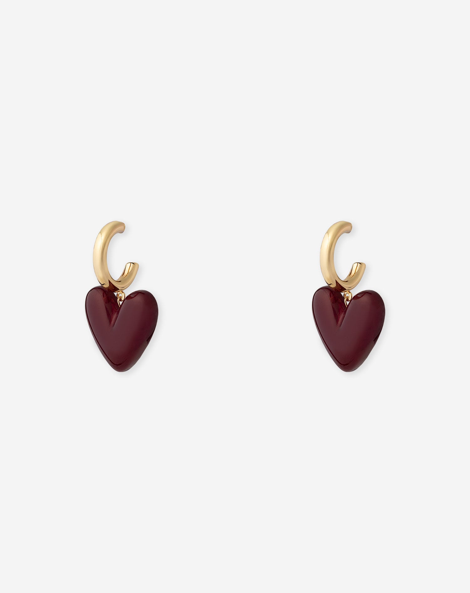 HEART COLORED HOOP EARRINGS