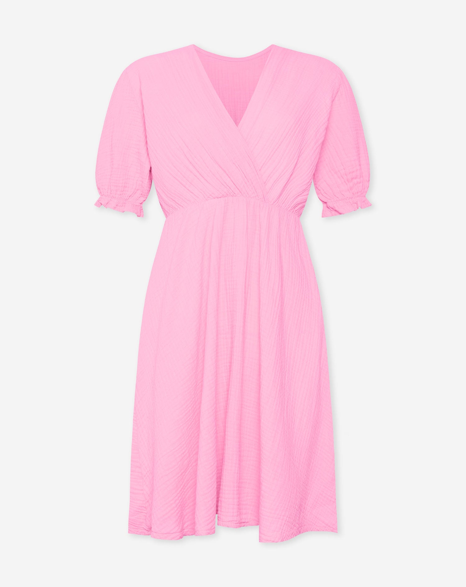 DILA MOUSSELINE DRESS HARD ROZE