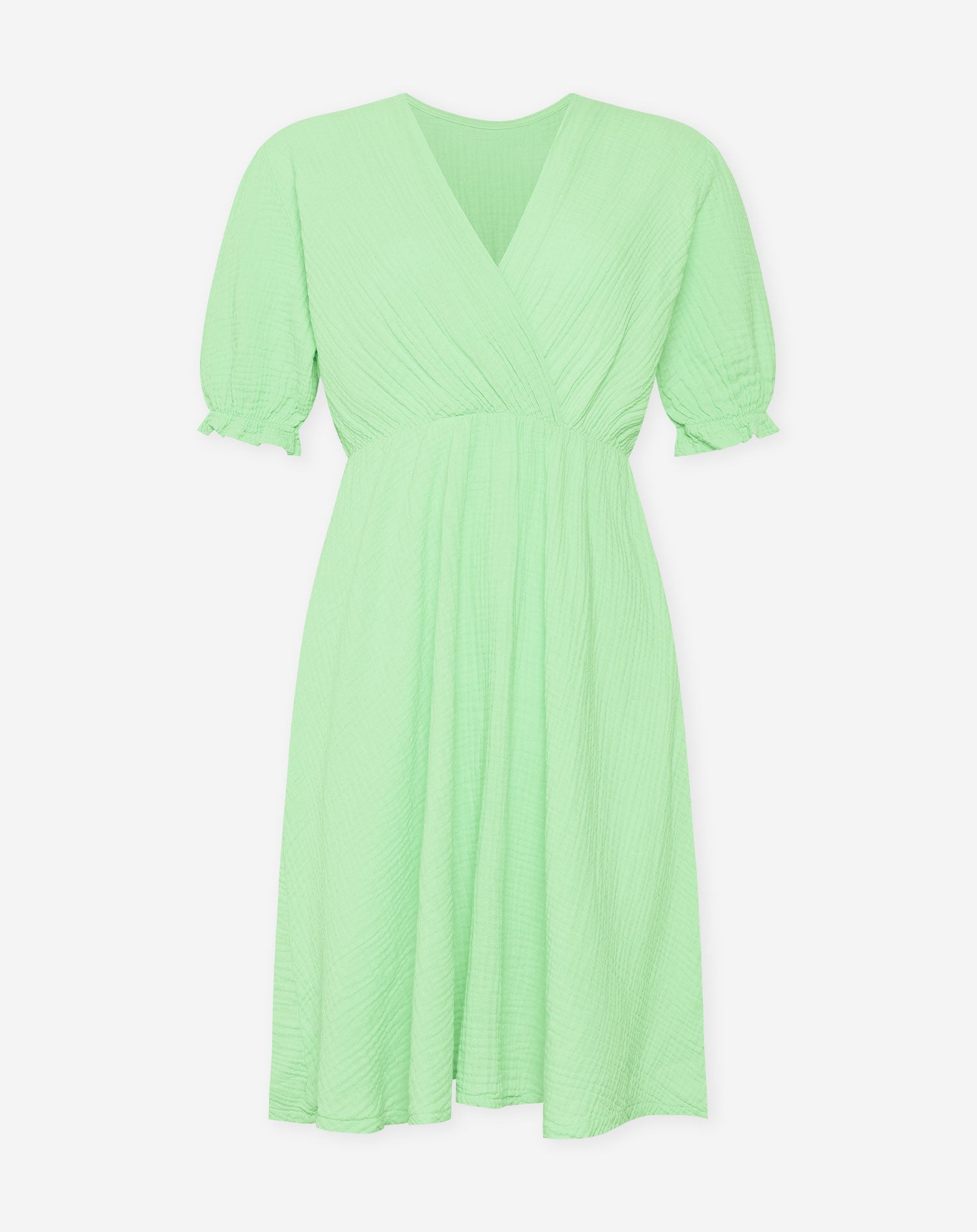 DILA MOUSSELINE DRESS PISTACHE