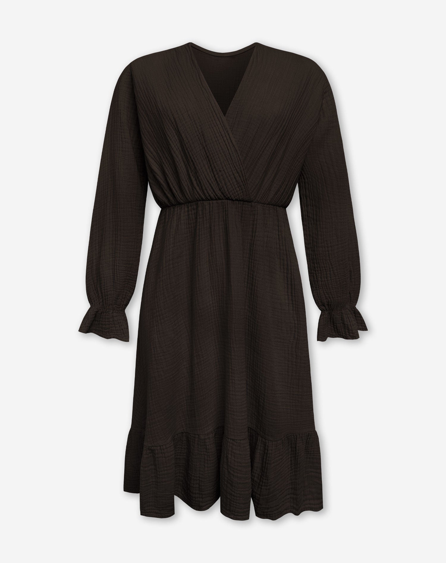 LEA MOUSSELINE DRESS BROWN