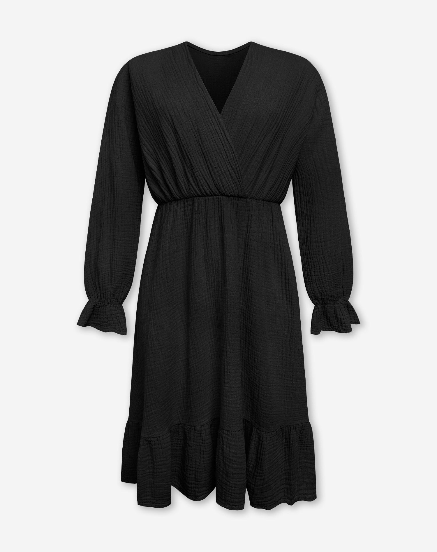 LEA MOUSSELINE DRESS ZWART