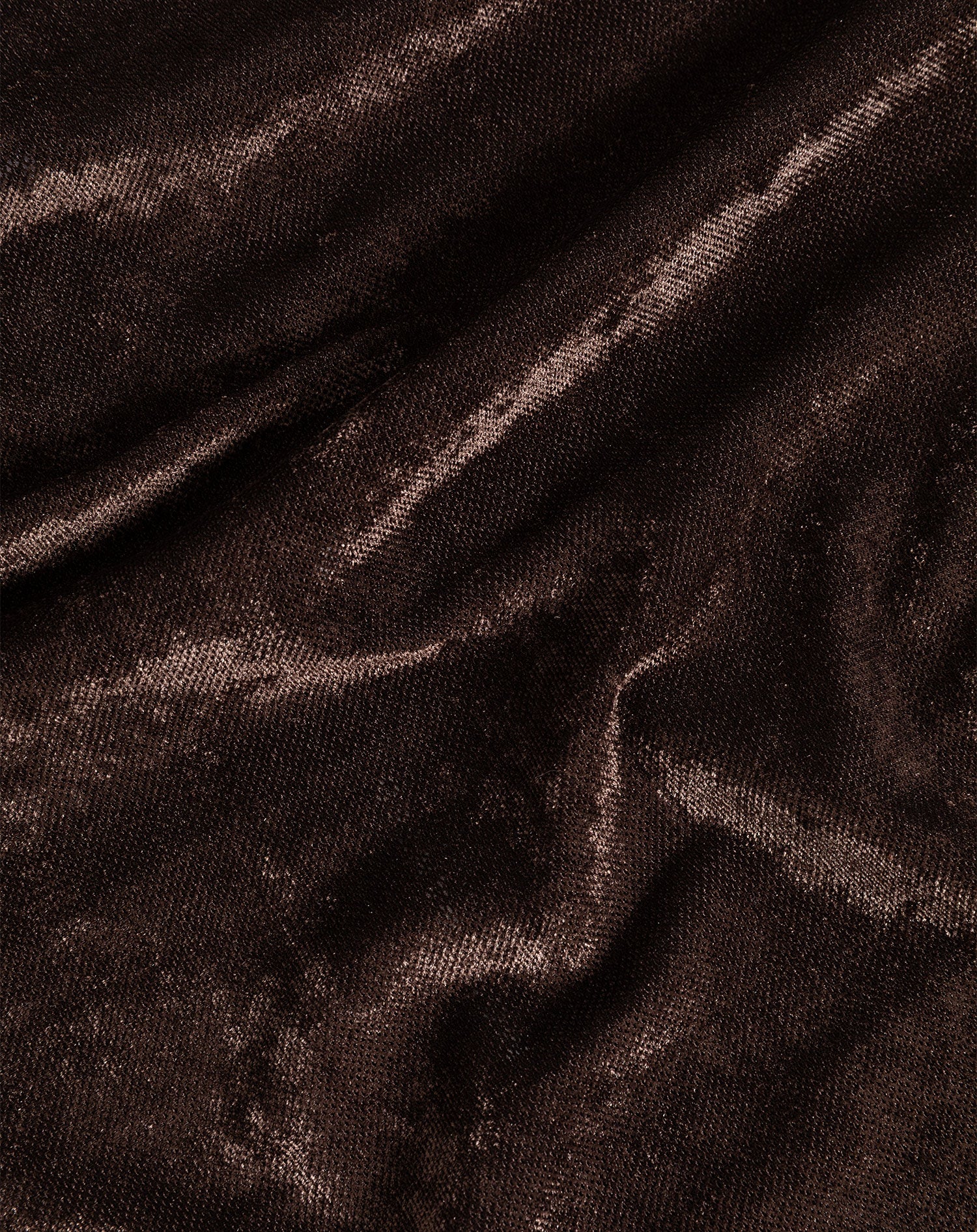 VELVET COL TOP BROWN