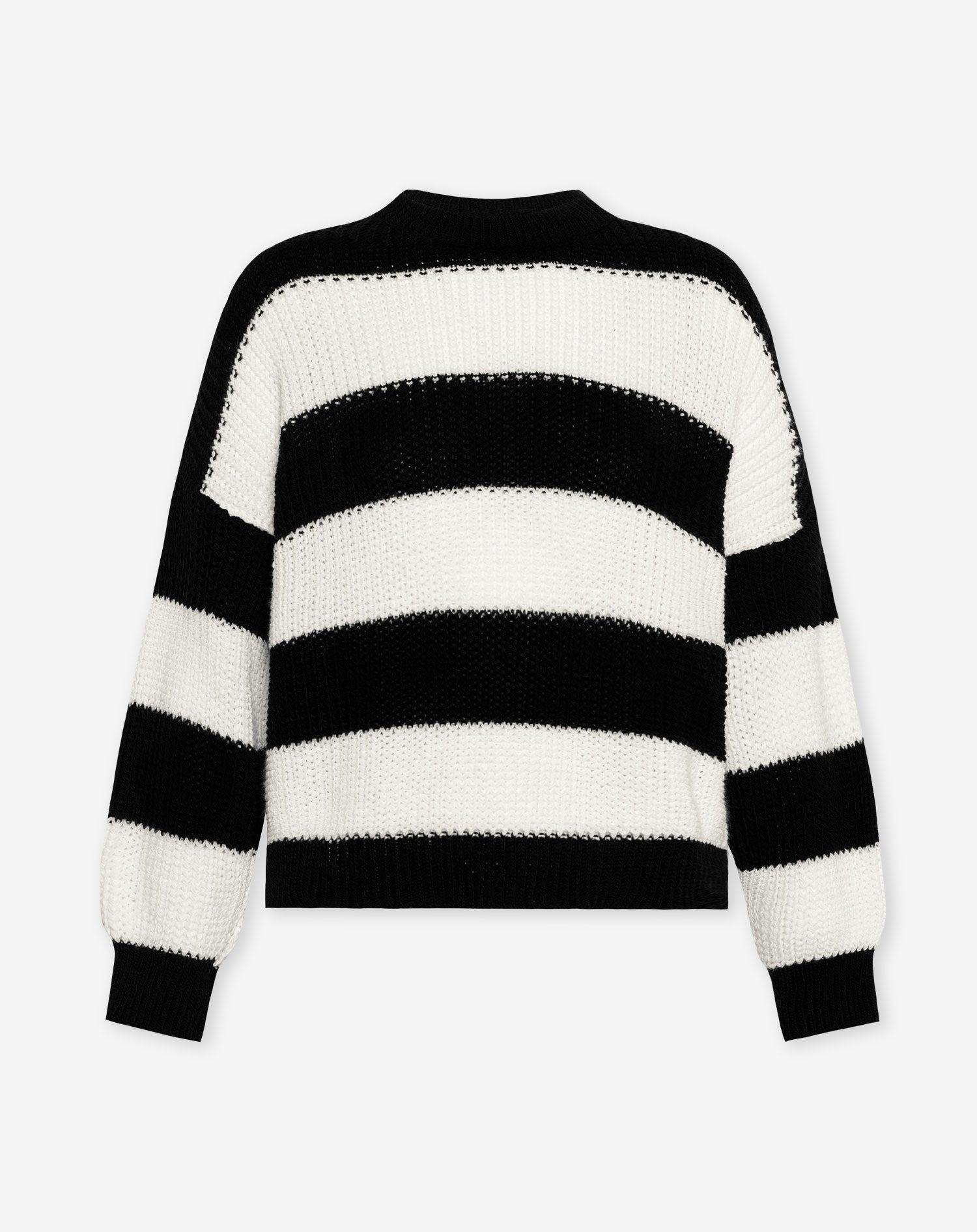 BOXY STRIPE KNIT BLACK