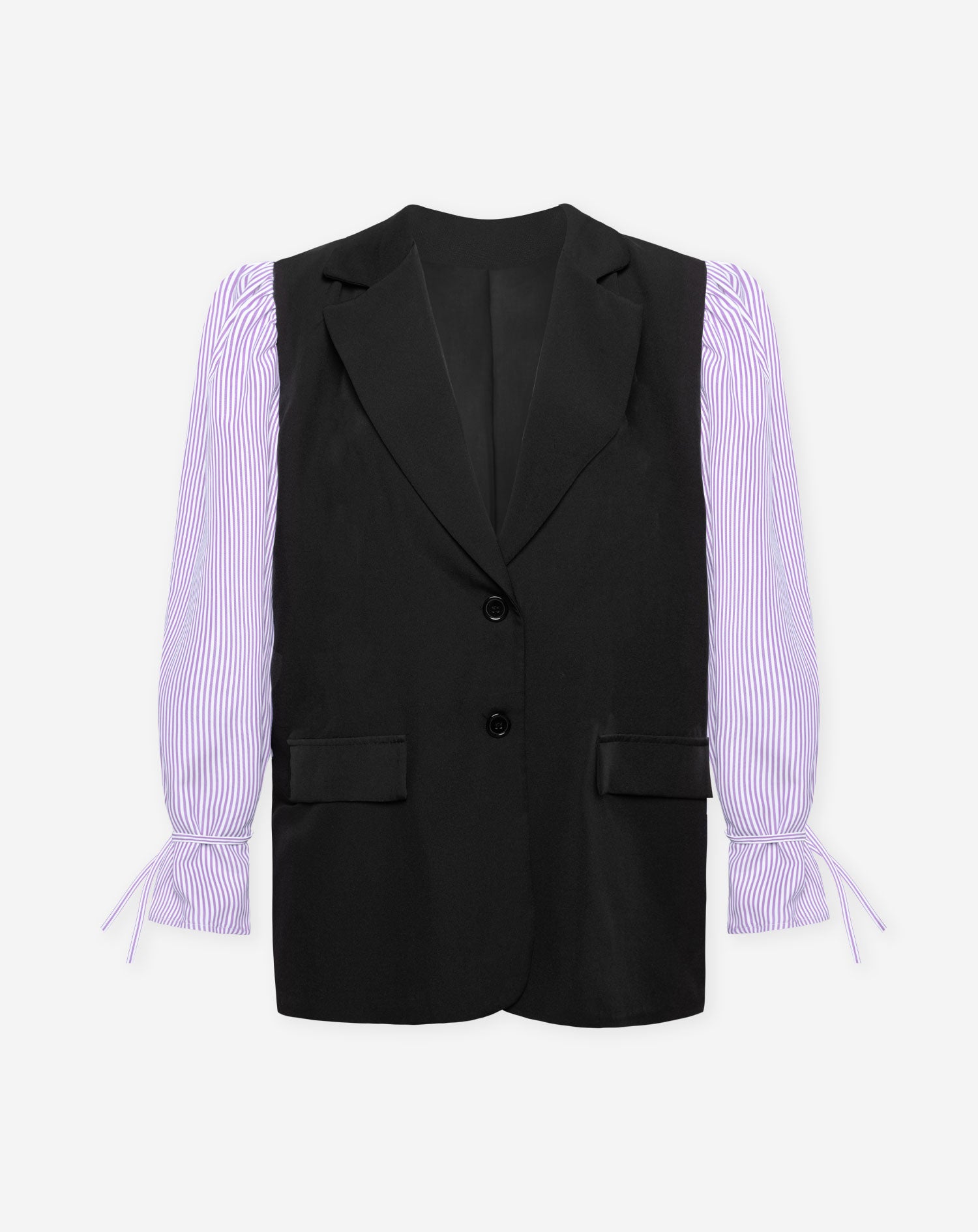 ELIN STRIPE SLEEVE BLAZER LILA
