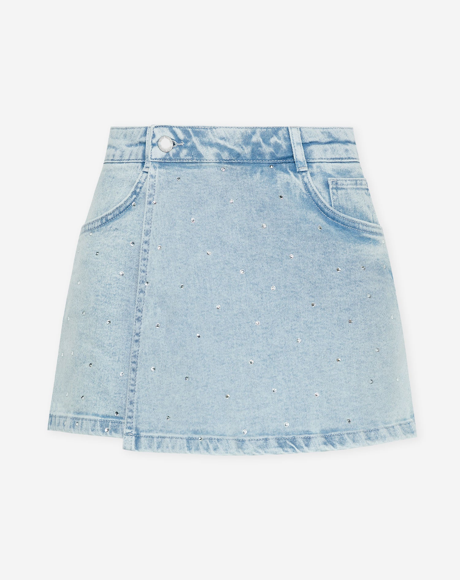 DIAMOND STUDS SKORT LIGHT BLUE
