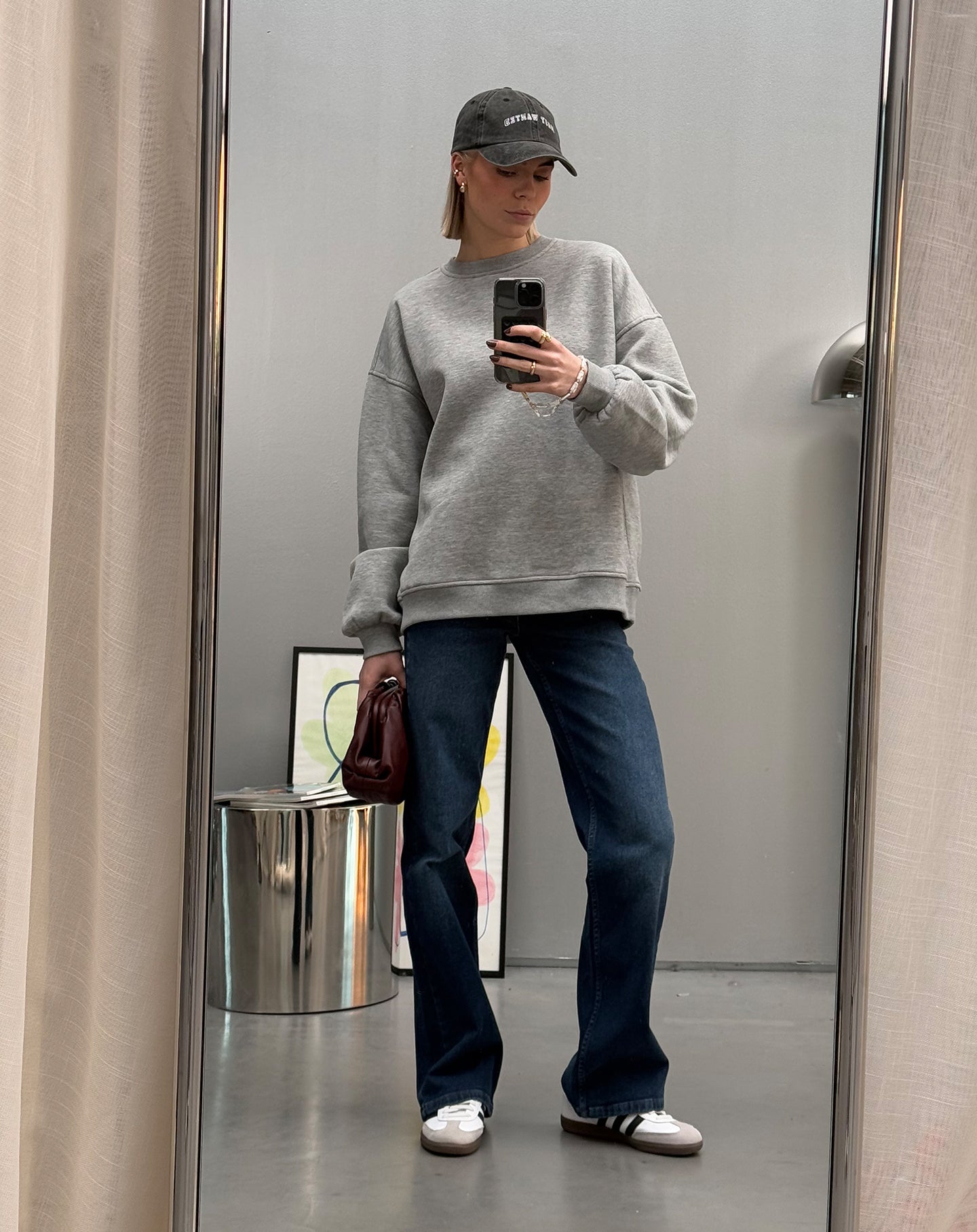 BOOTCUT JEANS MARINEBLAUW