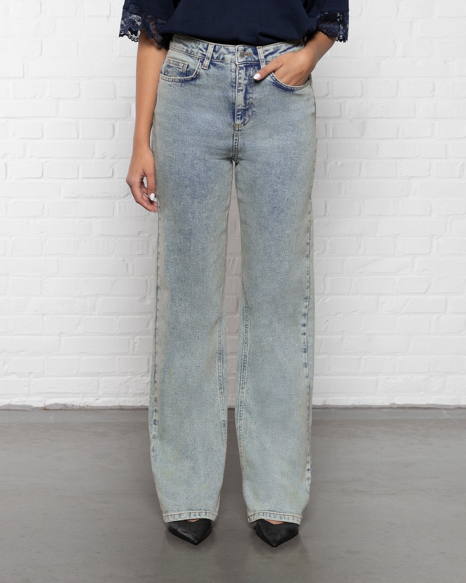 BOOTCUT JEANS VINTAGE BLAUW