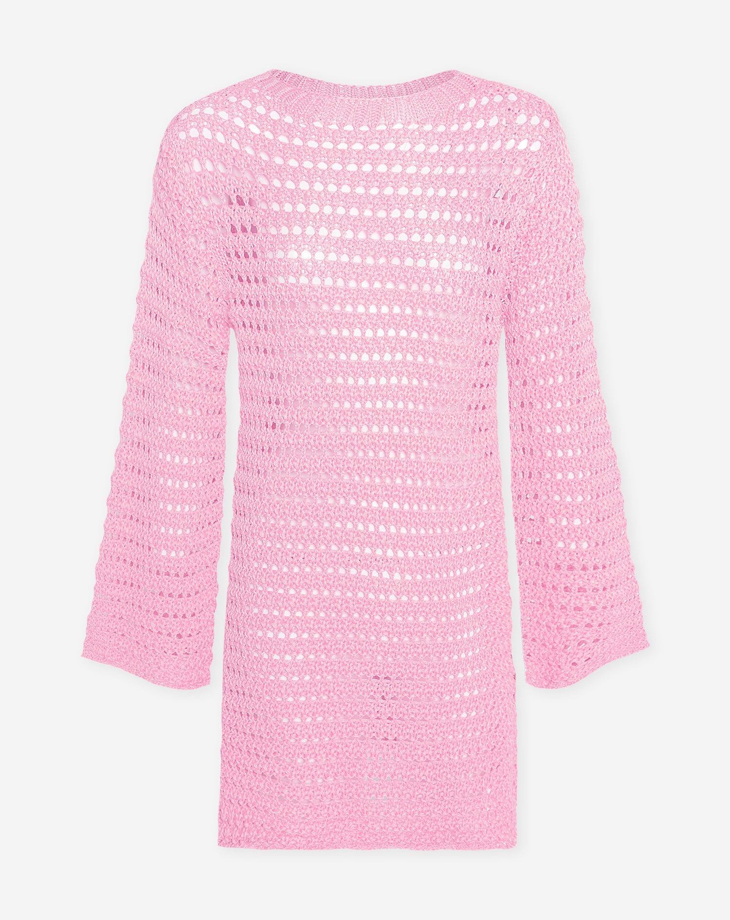 CROCHET KNIT DRESS PINK