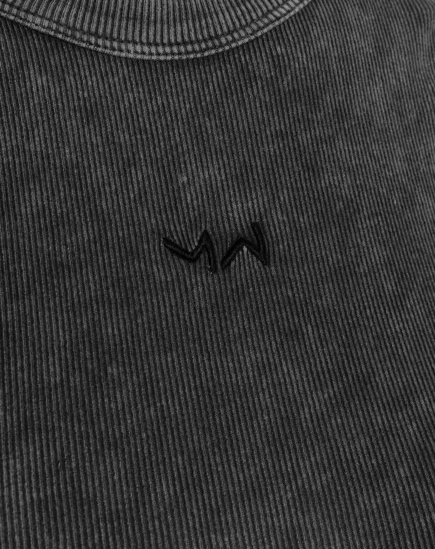 RACERBACK EMBROIDERY TOP ACID GRIJS