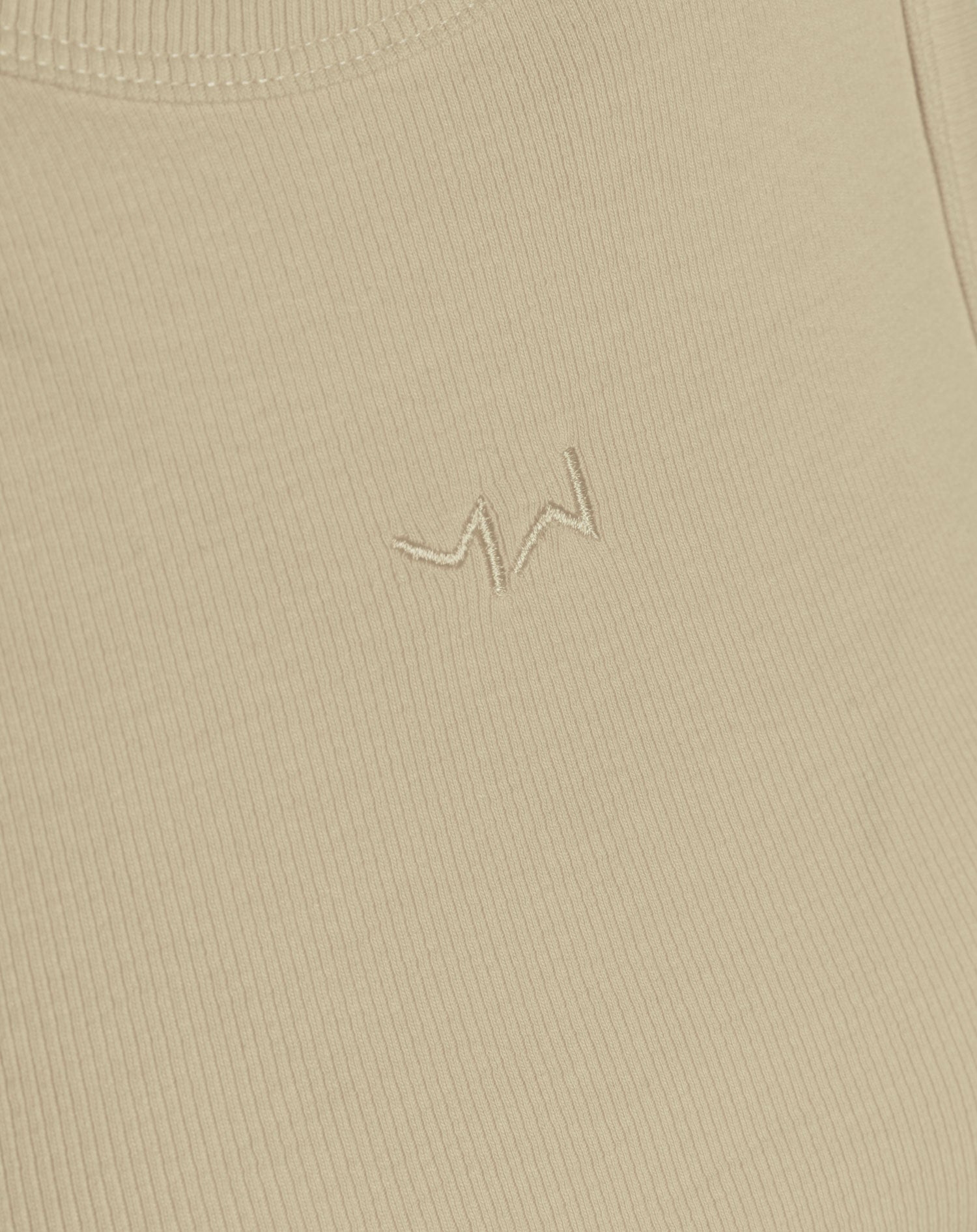 RACERBACK EMBROIDERY TOP BEIGE