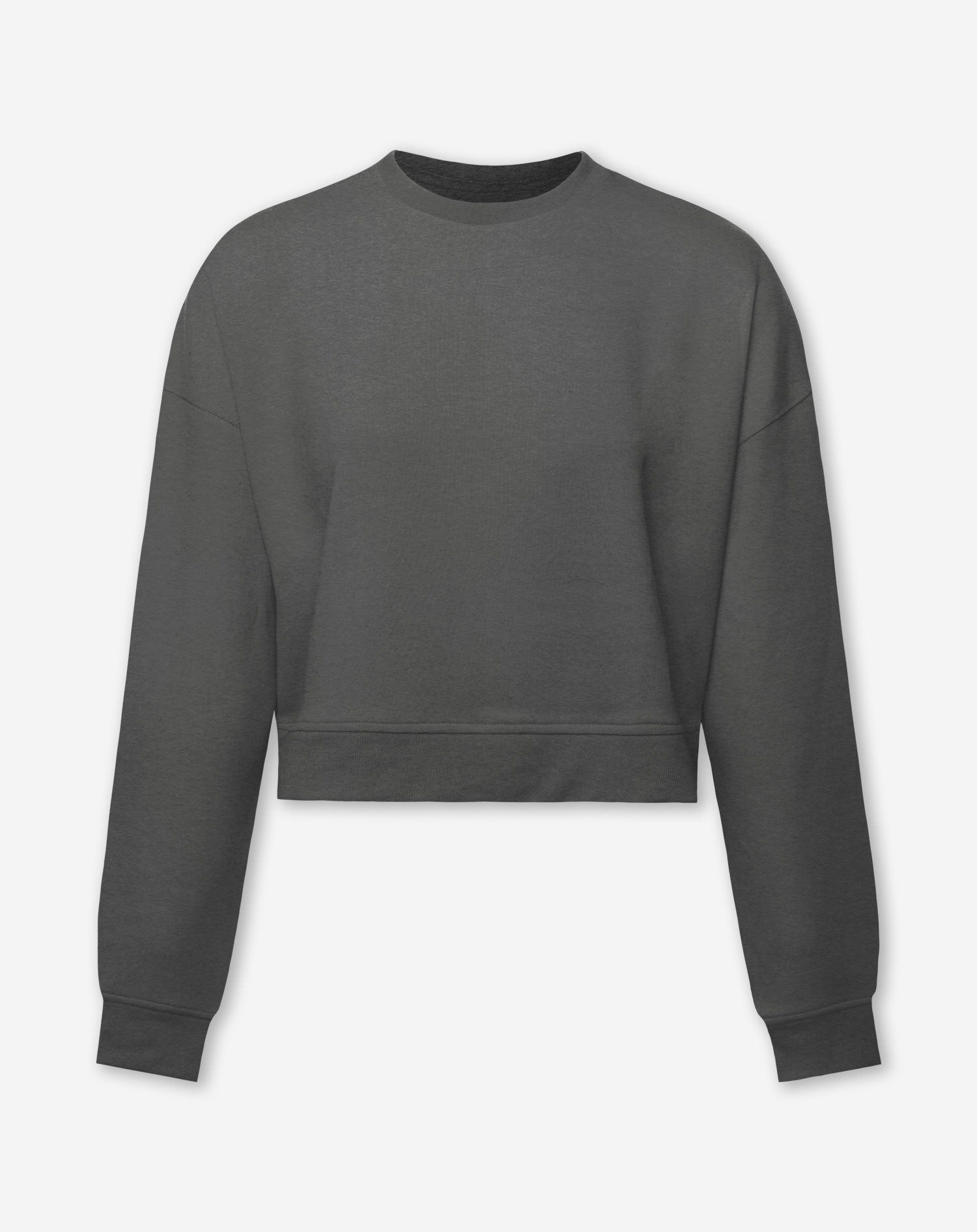 SCUBA CROPPED SWEATER DONKERGRIJS