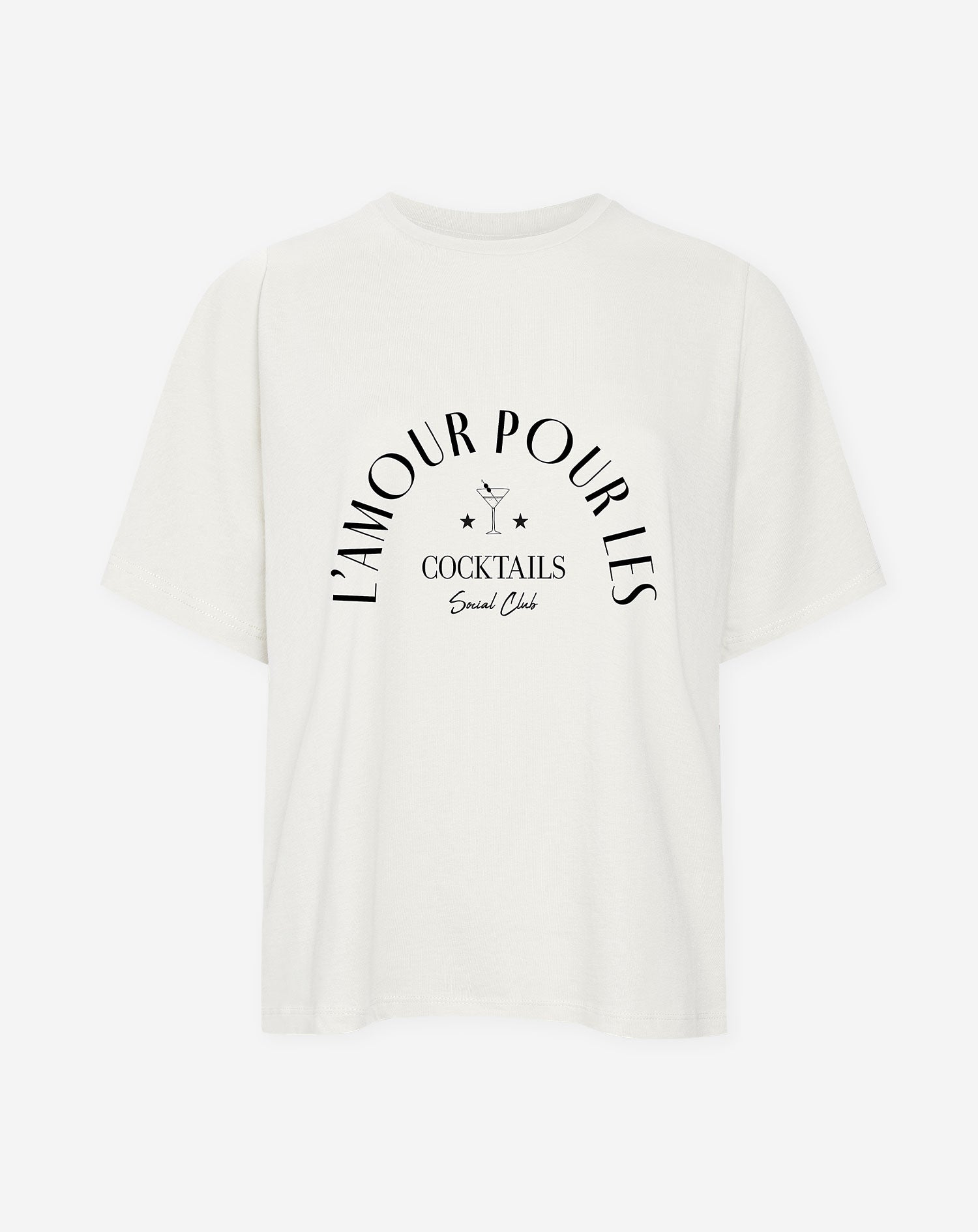 L'AMOUR COCKTAIL OVERSIZED TEE CREAM