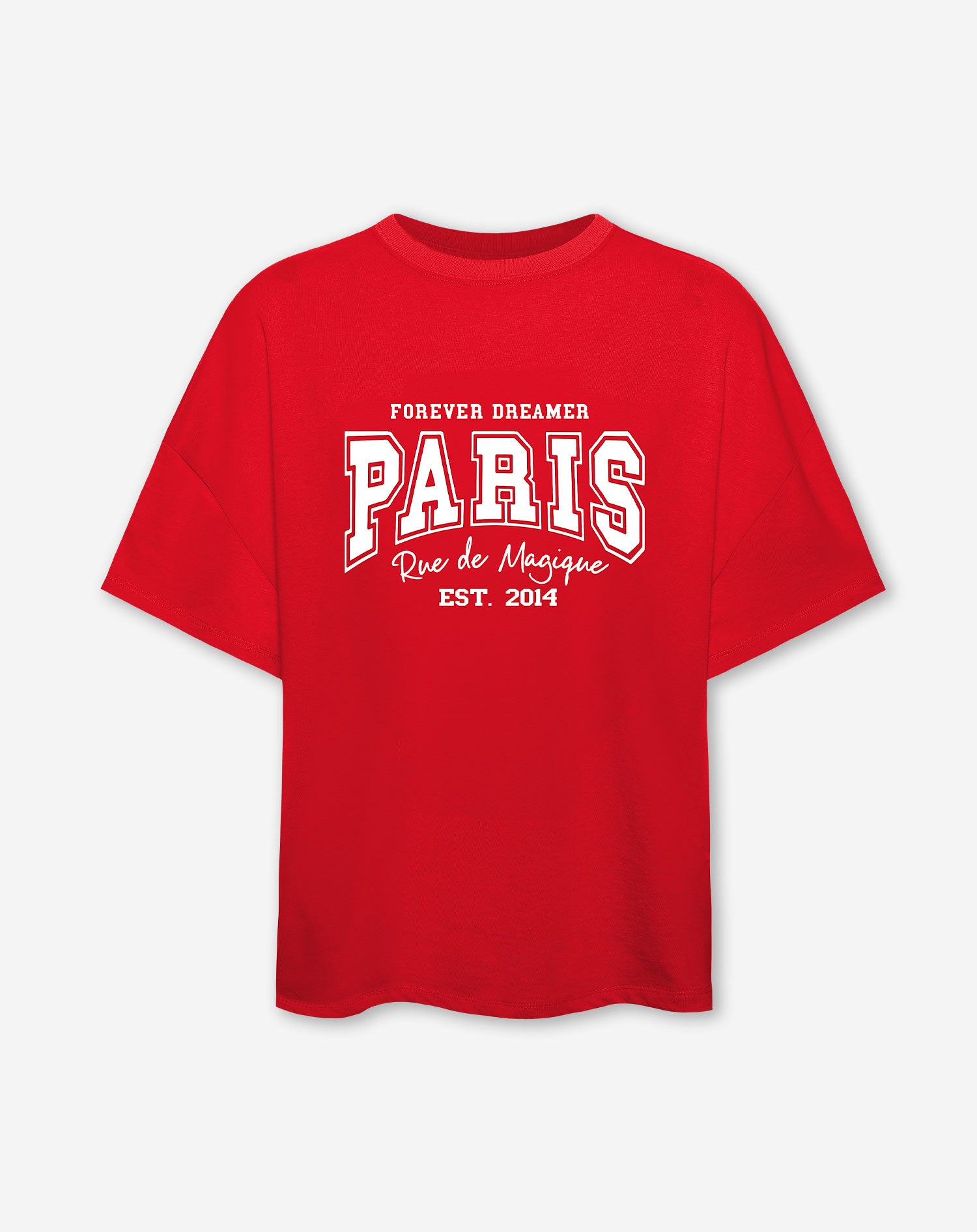 PARIS OVERSIZED TEE RED