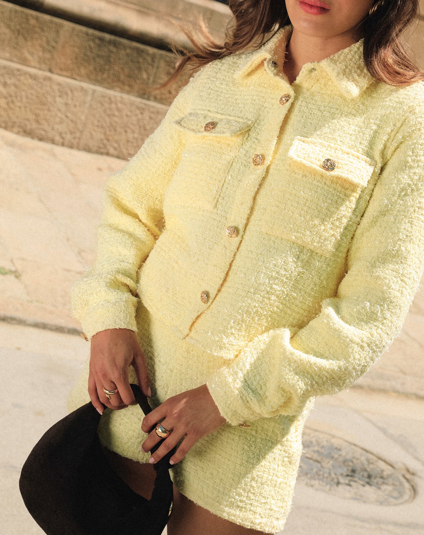 BOUCLE LUREX CROPPED JACKET BOTERGEEL