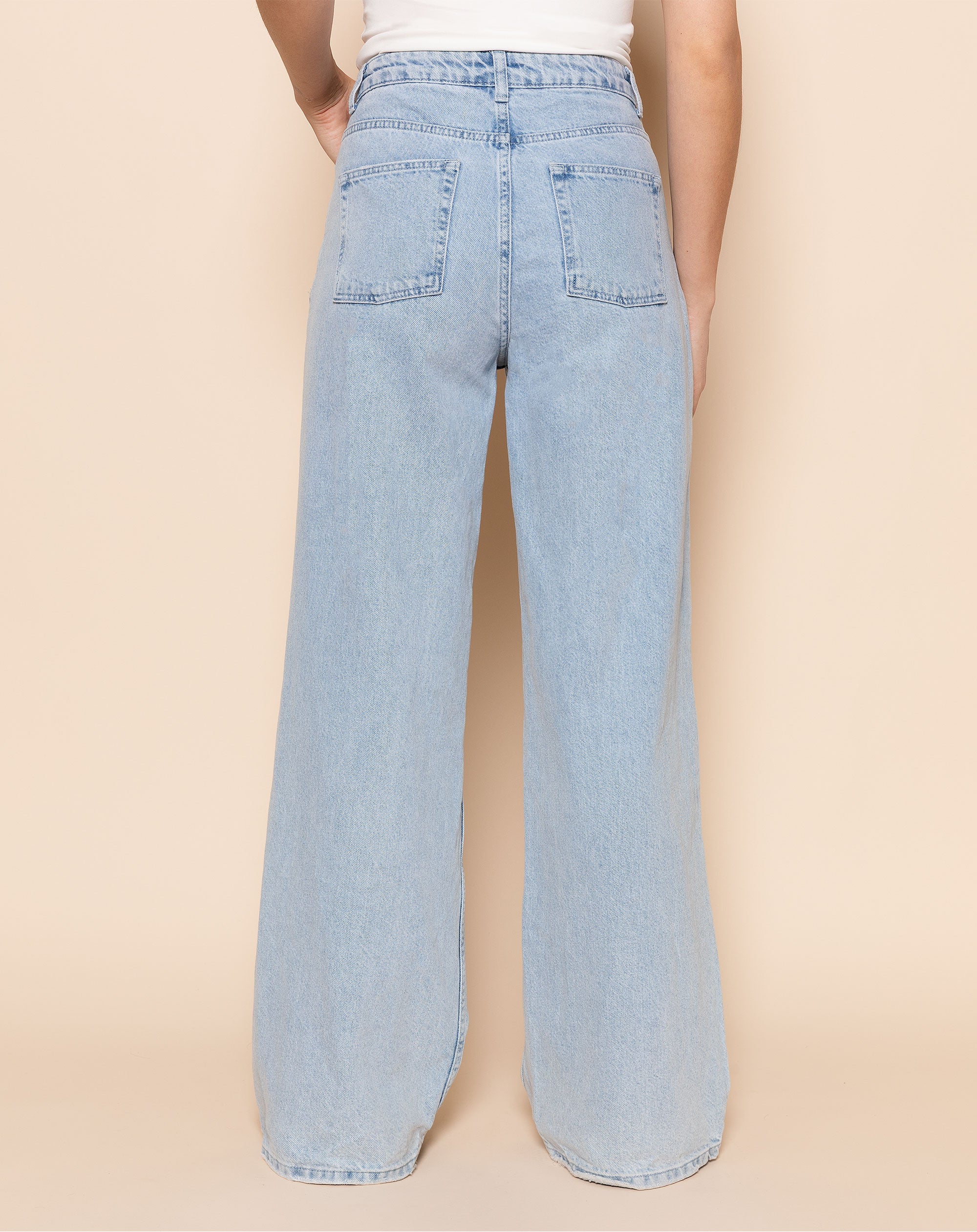 WIDE LEG JEANS BLAUW