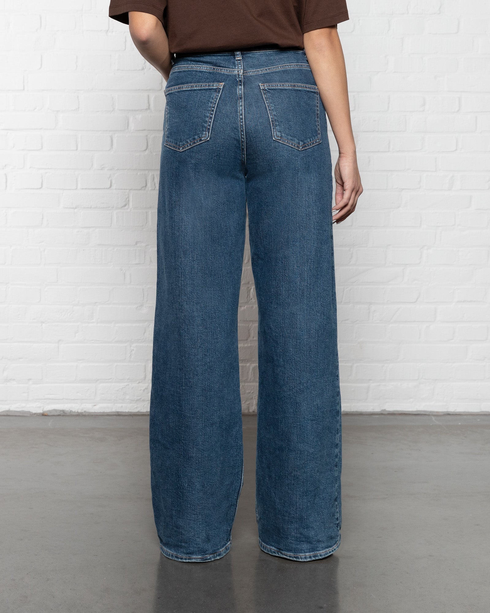 WIDE LEG JEANS OCEAAN BLAUW