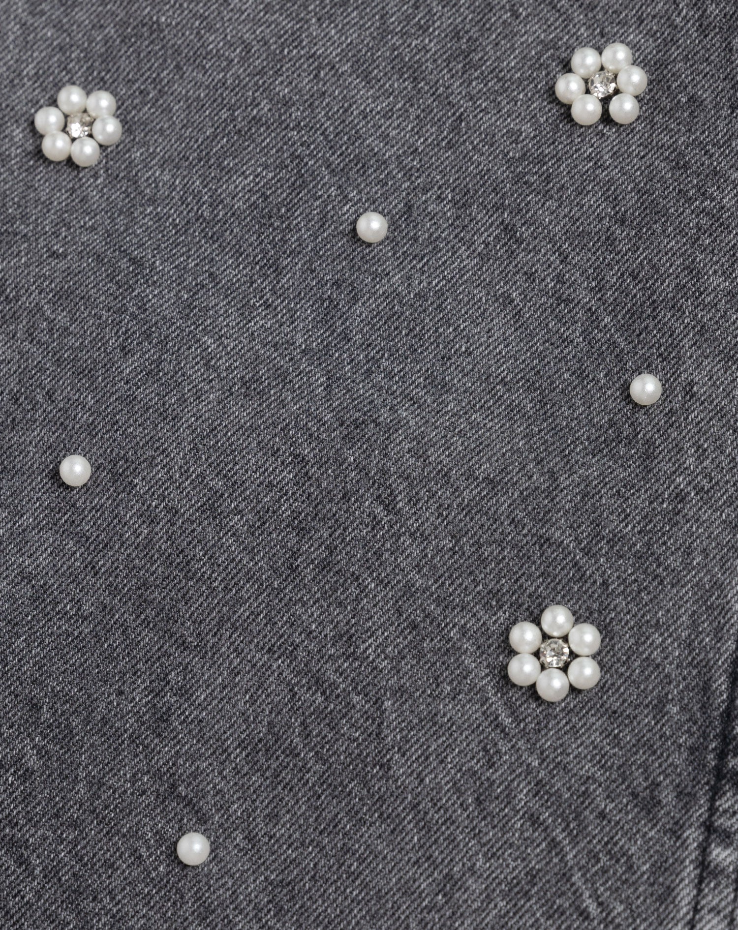 FLOWER PEARL JEANS GREY